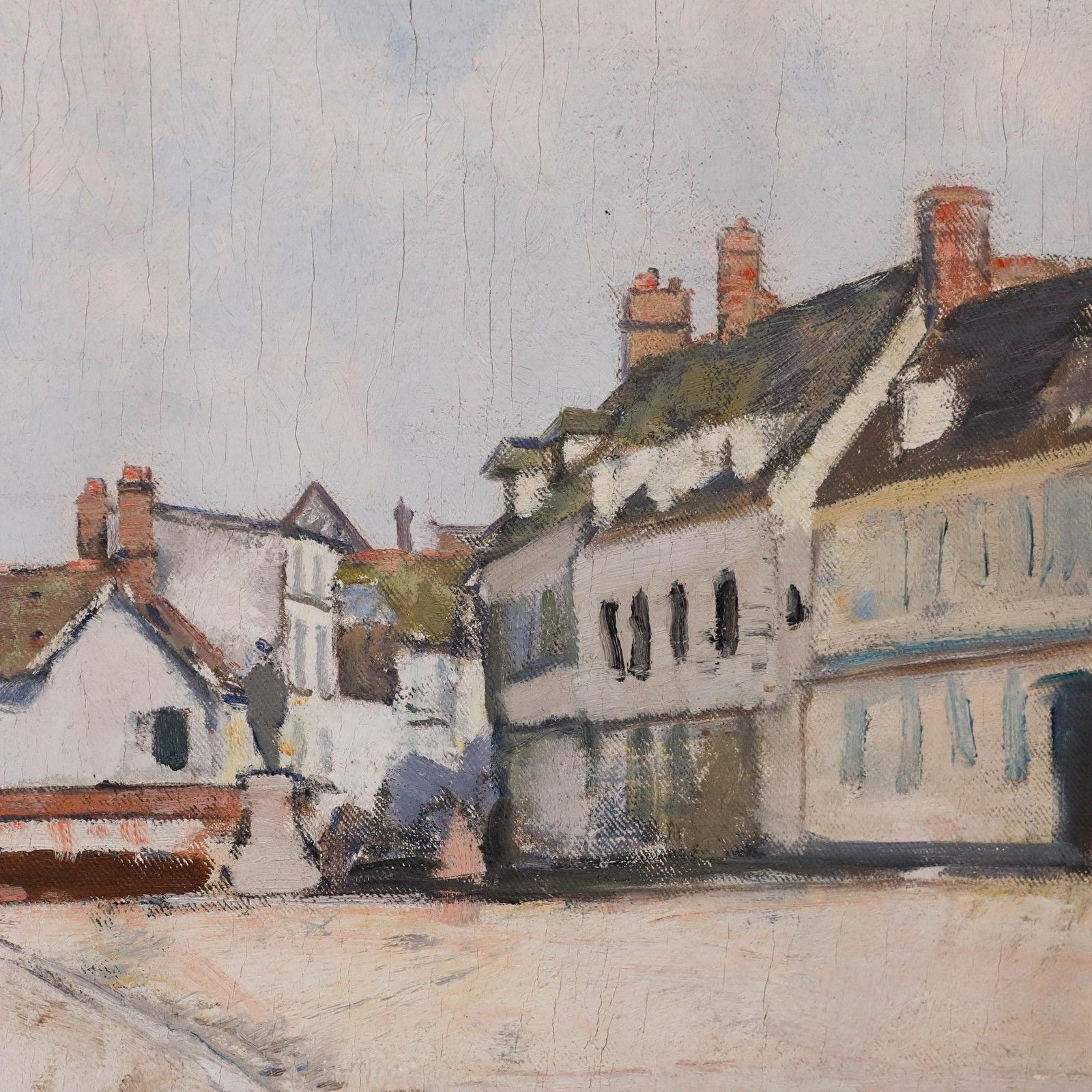 Henry Bishop (1868 1939) Framed Mid 20th Century Oil, A Quiet French Square photo 695.0