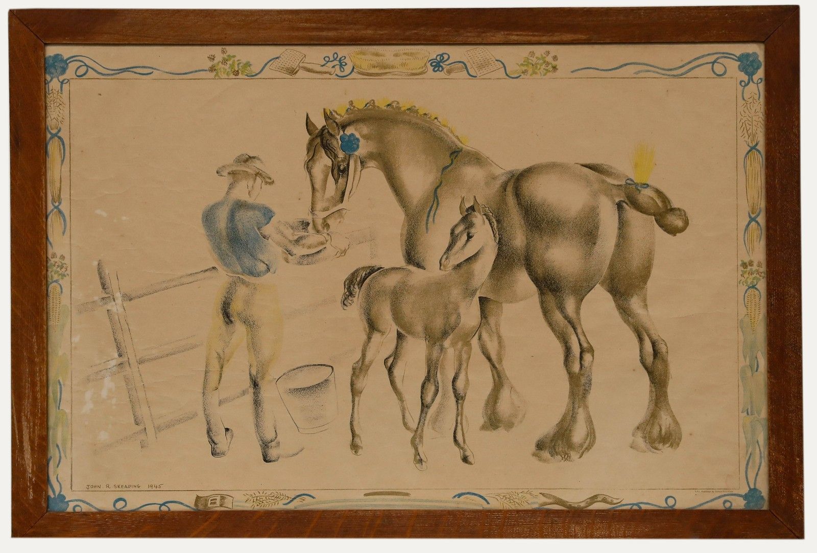 John Skeaping (1901 1980) 20th Century Lithograph, Mare And Foal