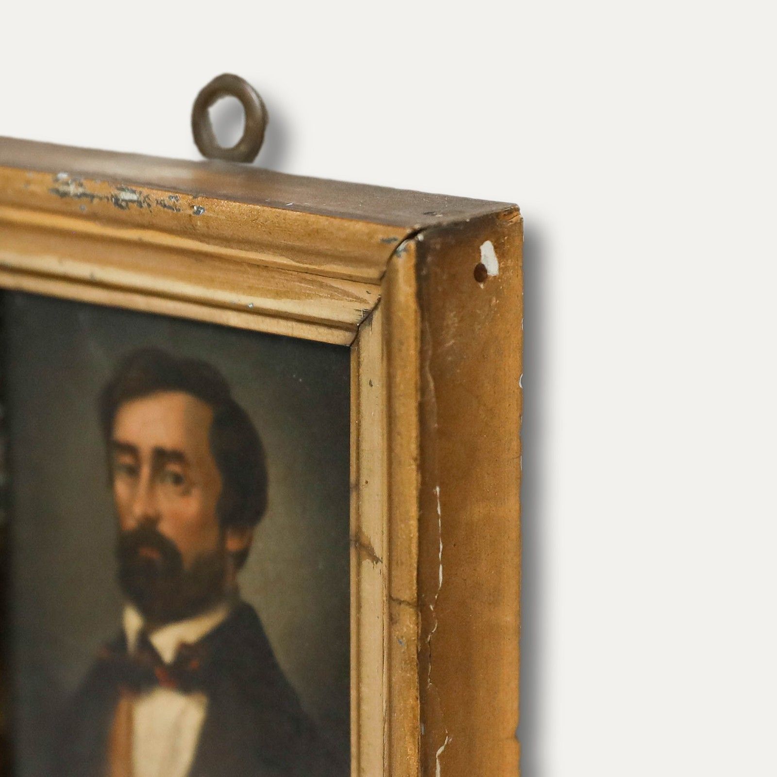 German School Miniature 19th Century Oil, Ludwig Simon photo vinterior