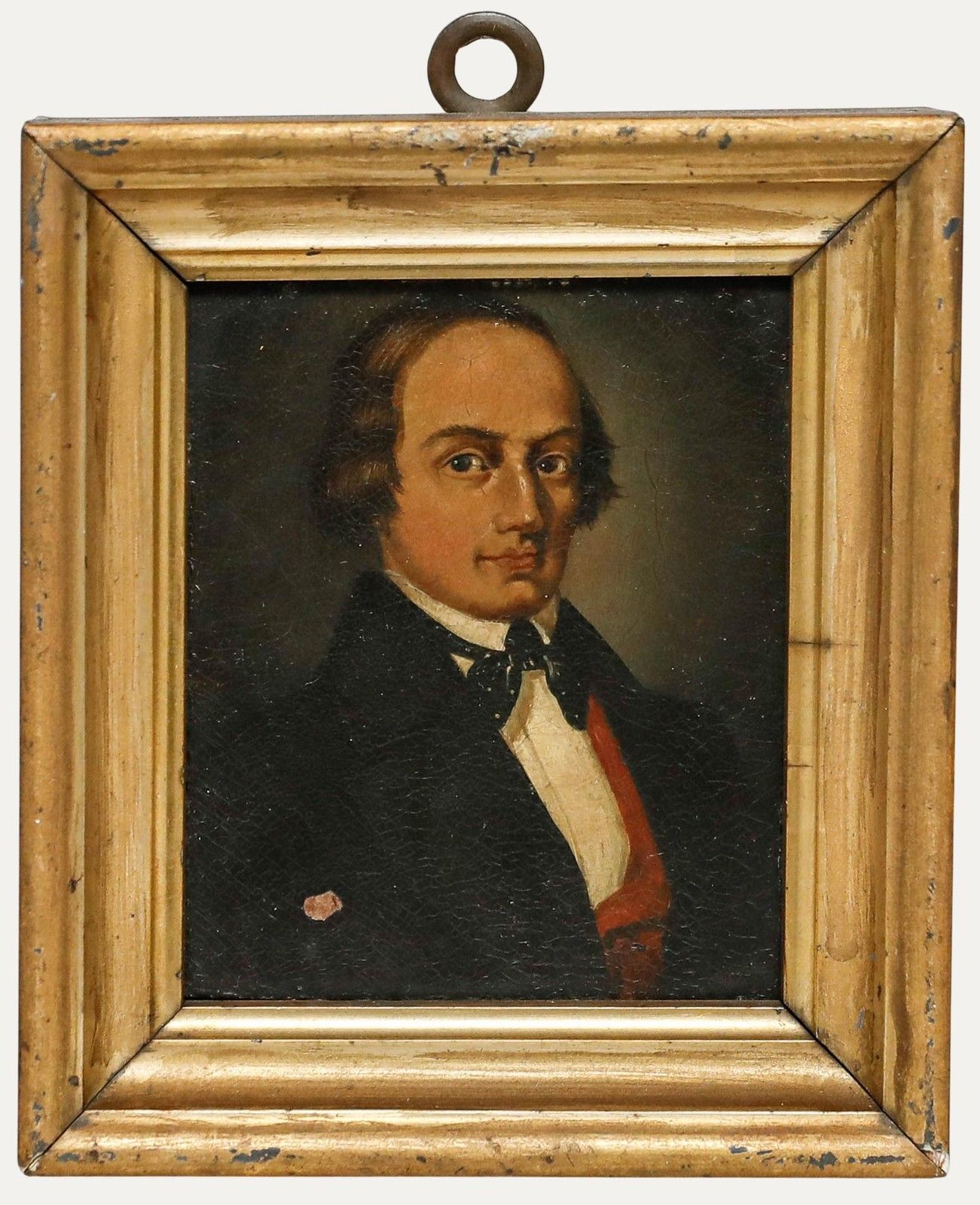 German School Miniature 19th Century Oil, Isambard Kingdom Brunel