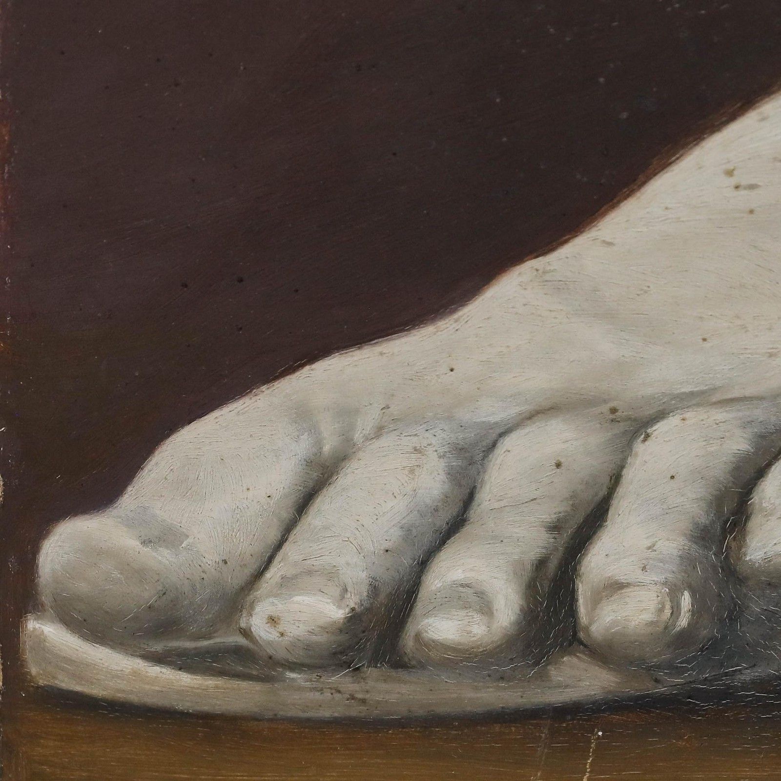 E. Gaubert Late 19th Century Oil, Study Of A Marble Foot photo Art
