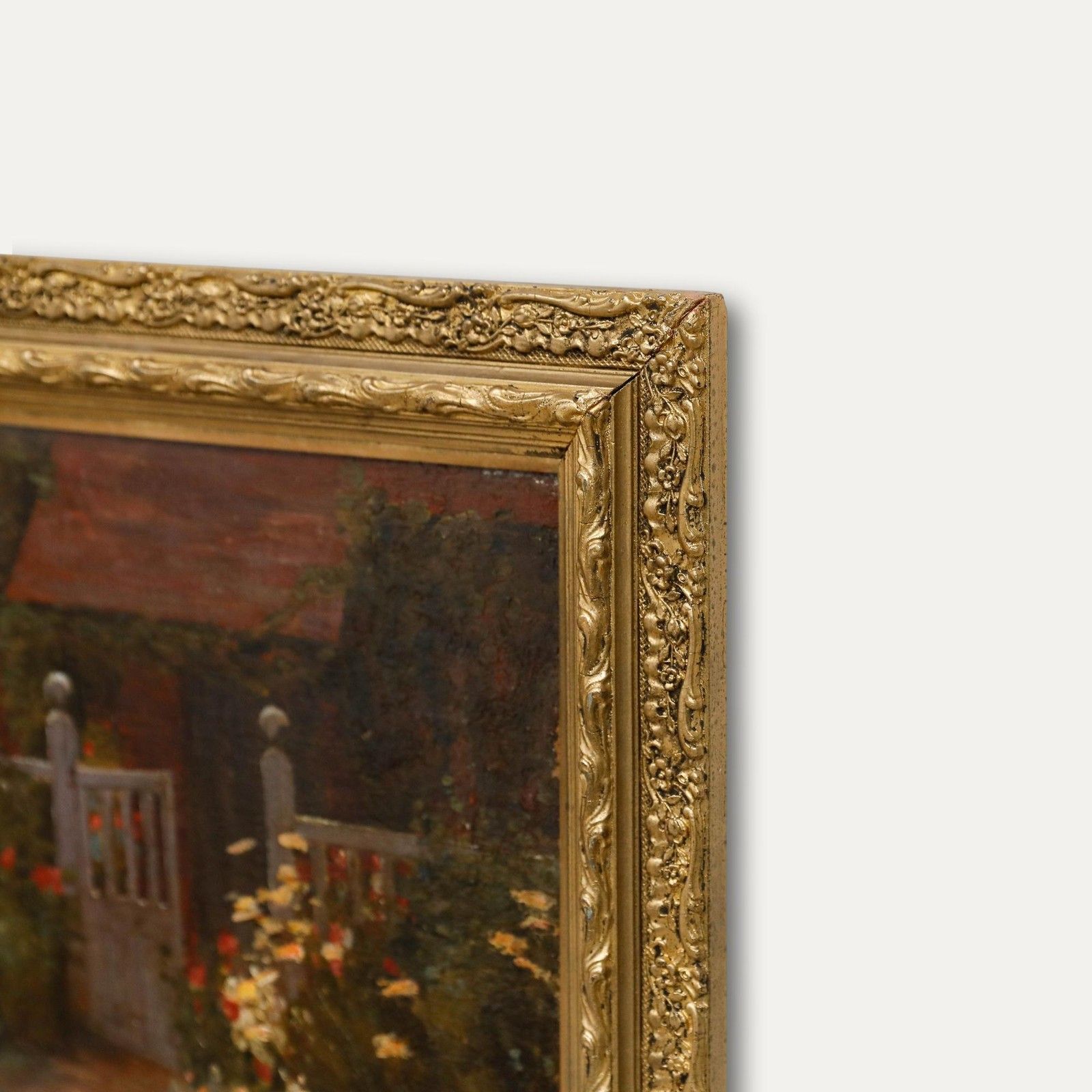 Martin Brydon Bruce Framed Late 19th Century Oil, The Cottage Gate photo buy