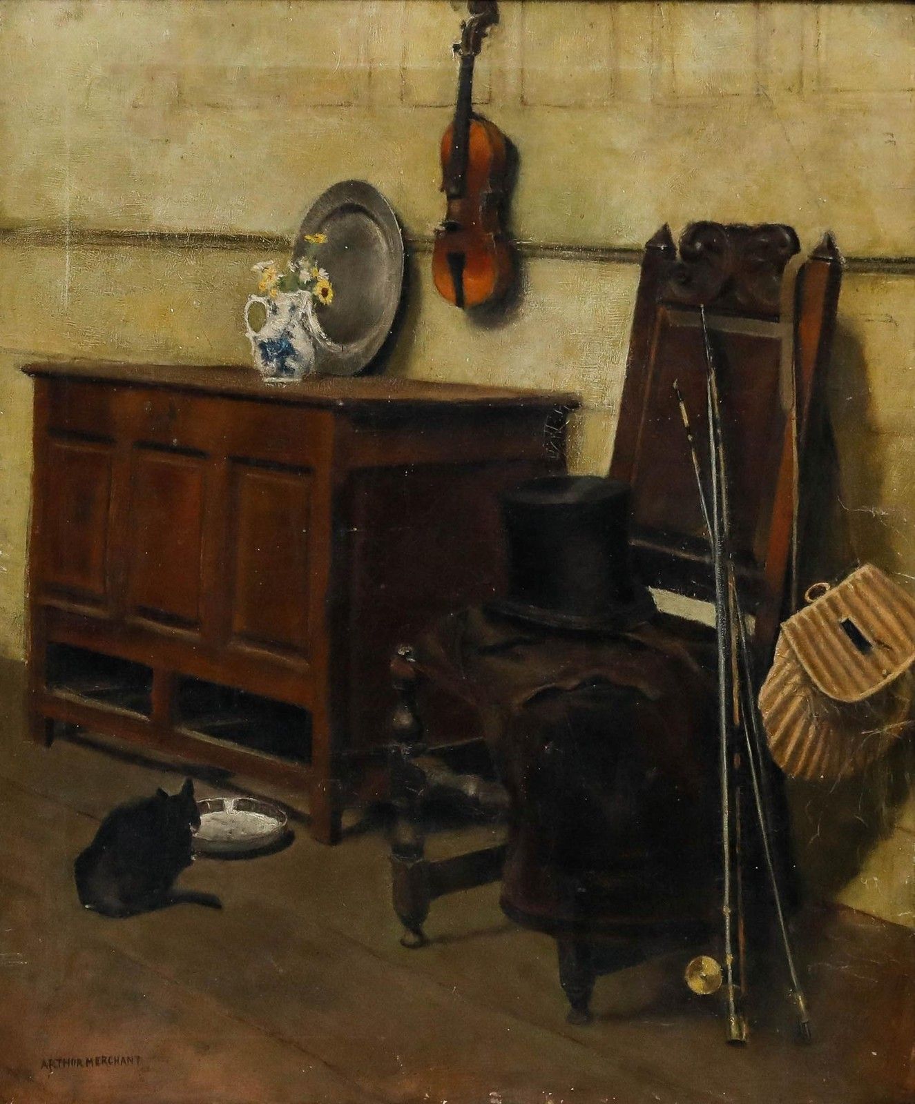 Arthur Merchant Framed Late 19th Century Oil, A Gentleman's Treasures photo furniture
