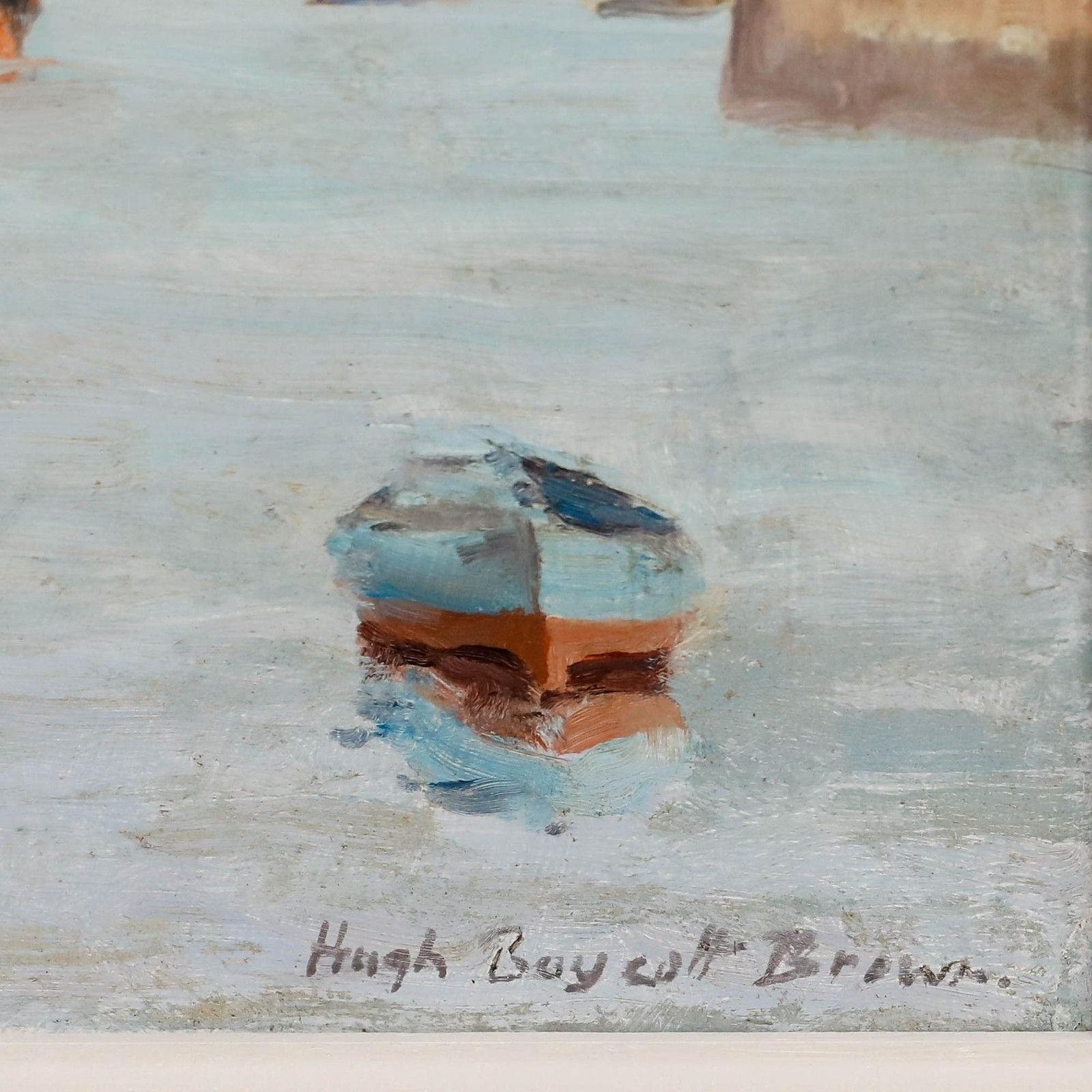photo furniture Hugh Boycott Brown (1909 1990) Oil, Fishing Boats In Brixham Harbour