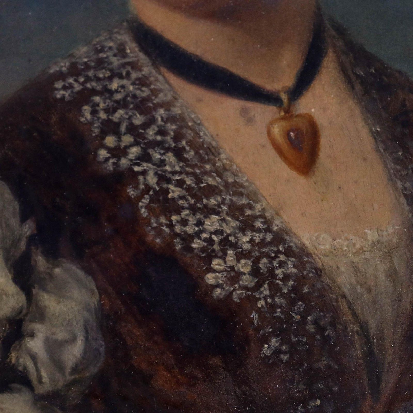 Arthur Miles (Act.C.1851 1880) Framed 1878 Oil, Portrait Of A Lady photo vinterior
