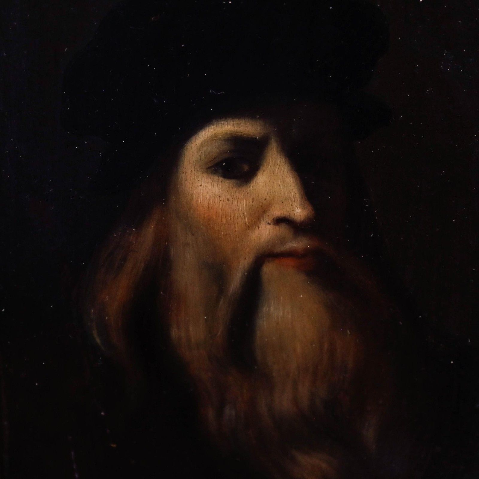 Italian School Early 20th Century Oil Portrait Of Leonardo Da Vinci photo 450.0