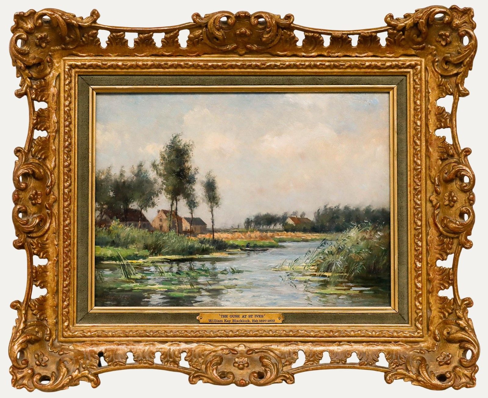 Circle Of William Kay Blacklock (1872 1924) Framed Oil, The Ouse At St. Ives