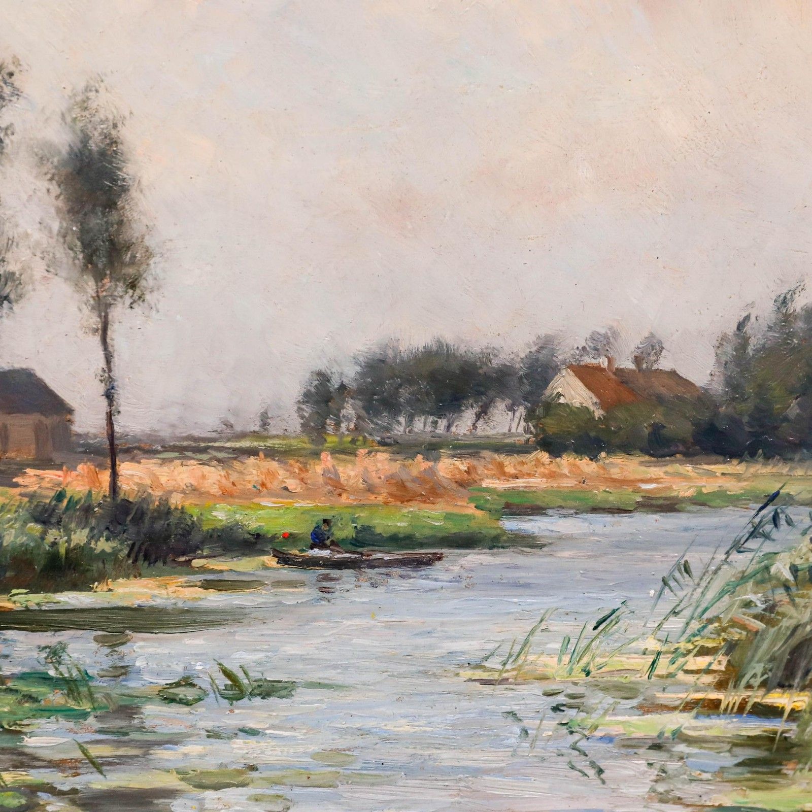 Circle Of William Kay Blacklock (1872 1924) Framed Oil, The Ouse At St. Ives photo vinterior