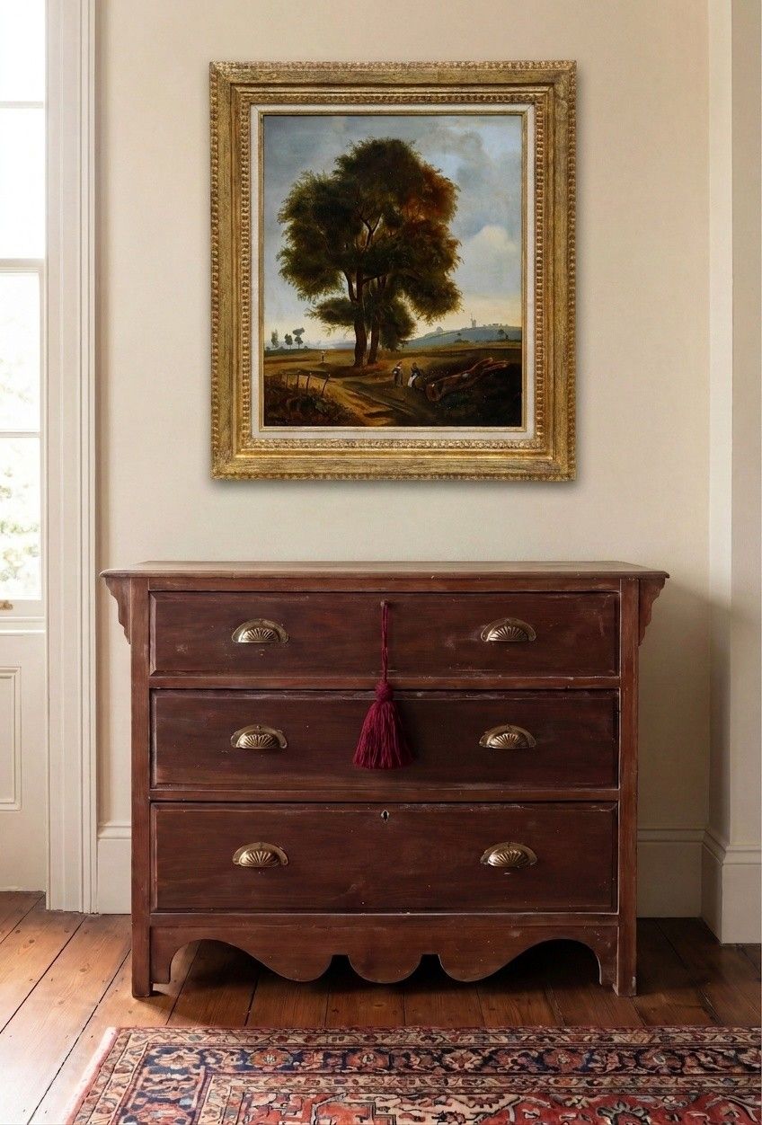 J. De Valmont Framed 19th Century Oil, A Displaced Soldier photo for sale