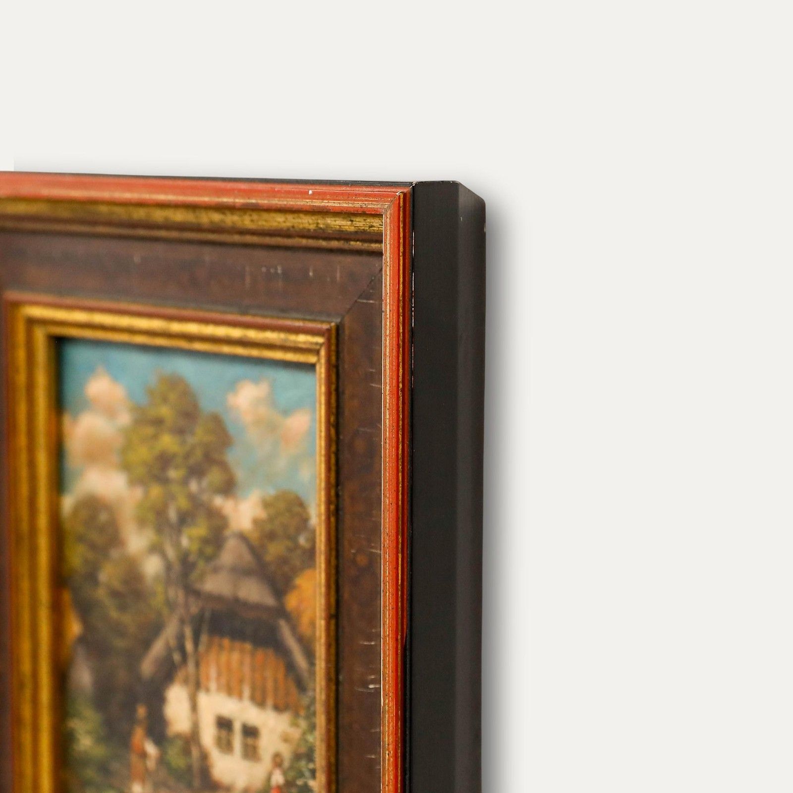 Heuberger Framed Late 19th Century Oil, Meeting The Shepherd photo buy