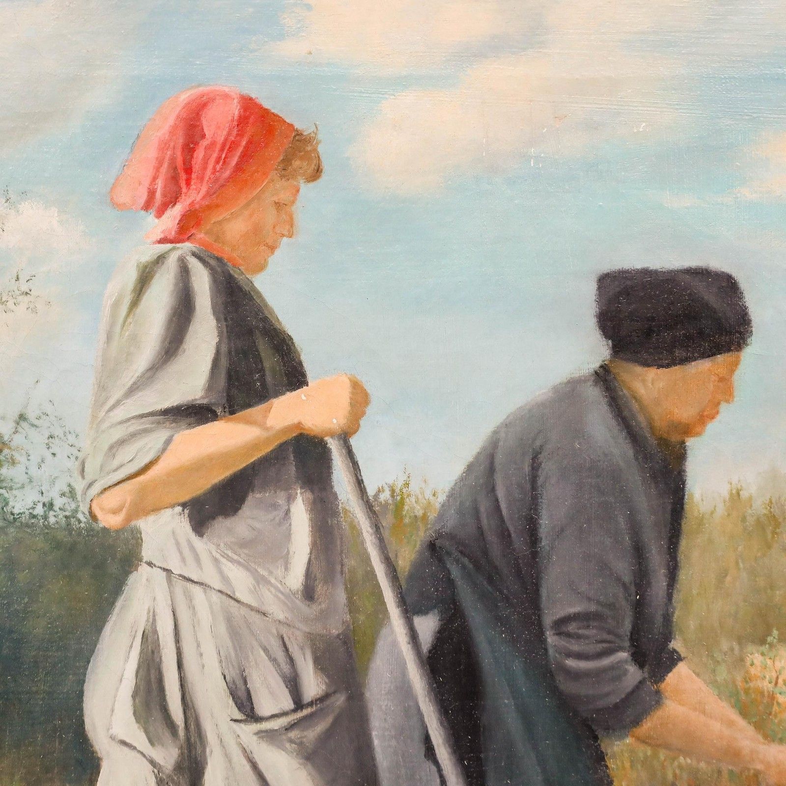 Karl Wilhelm Jacob (1887 1978) 1944 Oil, The Harvest photo vinterior
