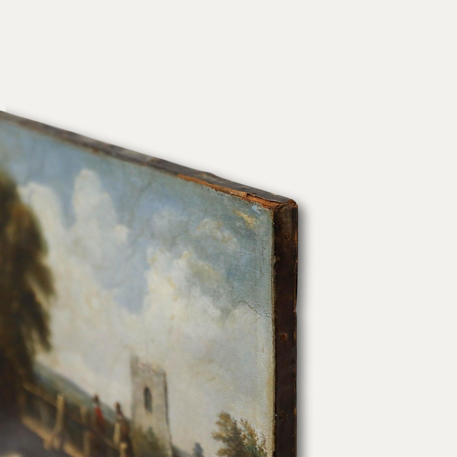 Frith English School 19th Century Oil, Path To The Church photo buy