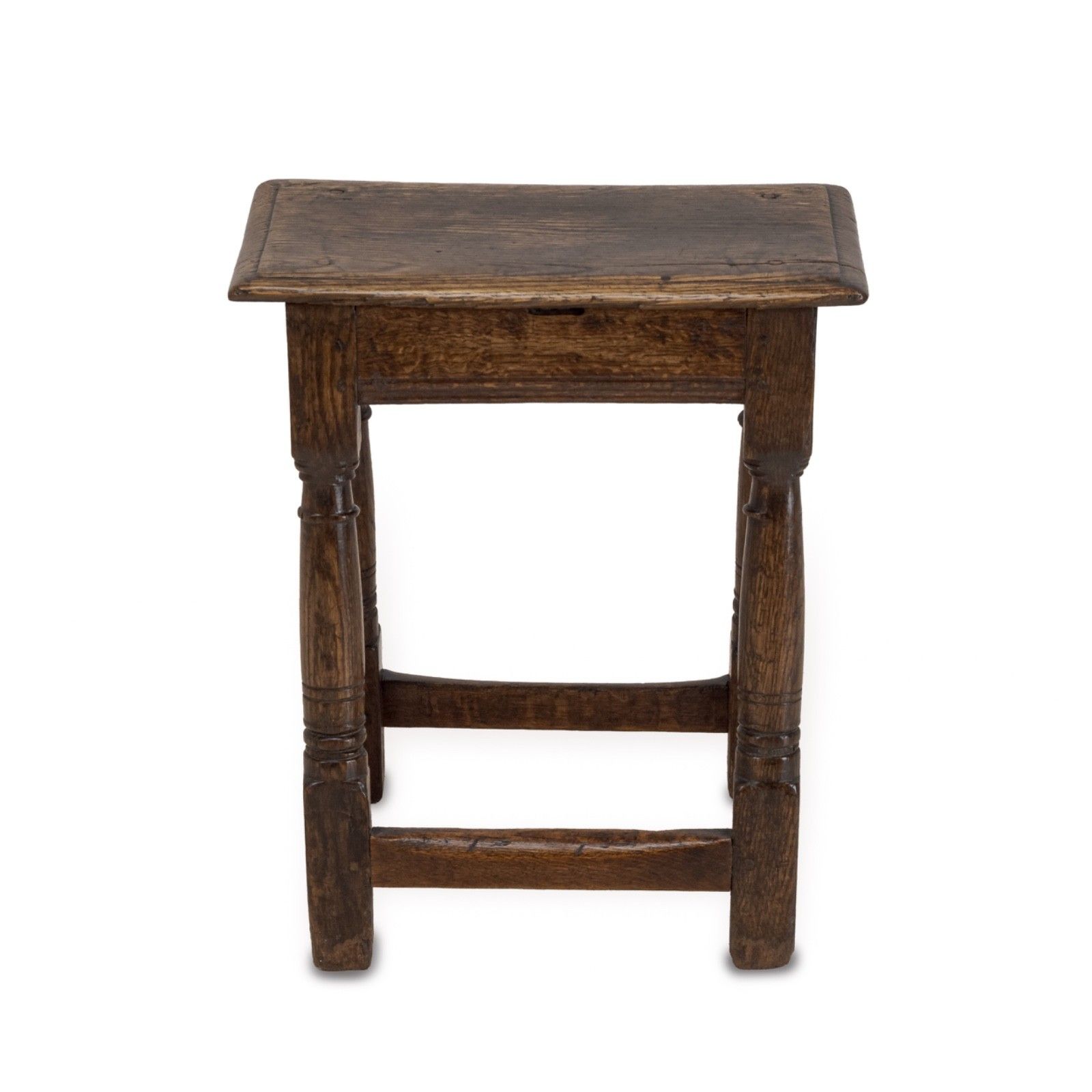 Late 17th / Early 18th Century English Oak Joint Stool, C.1680–1720 photo 445.0