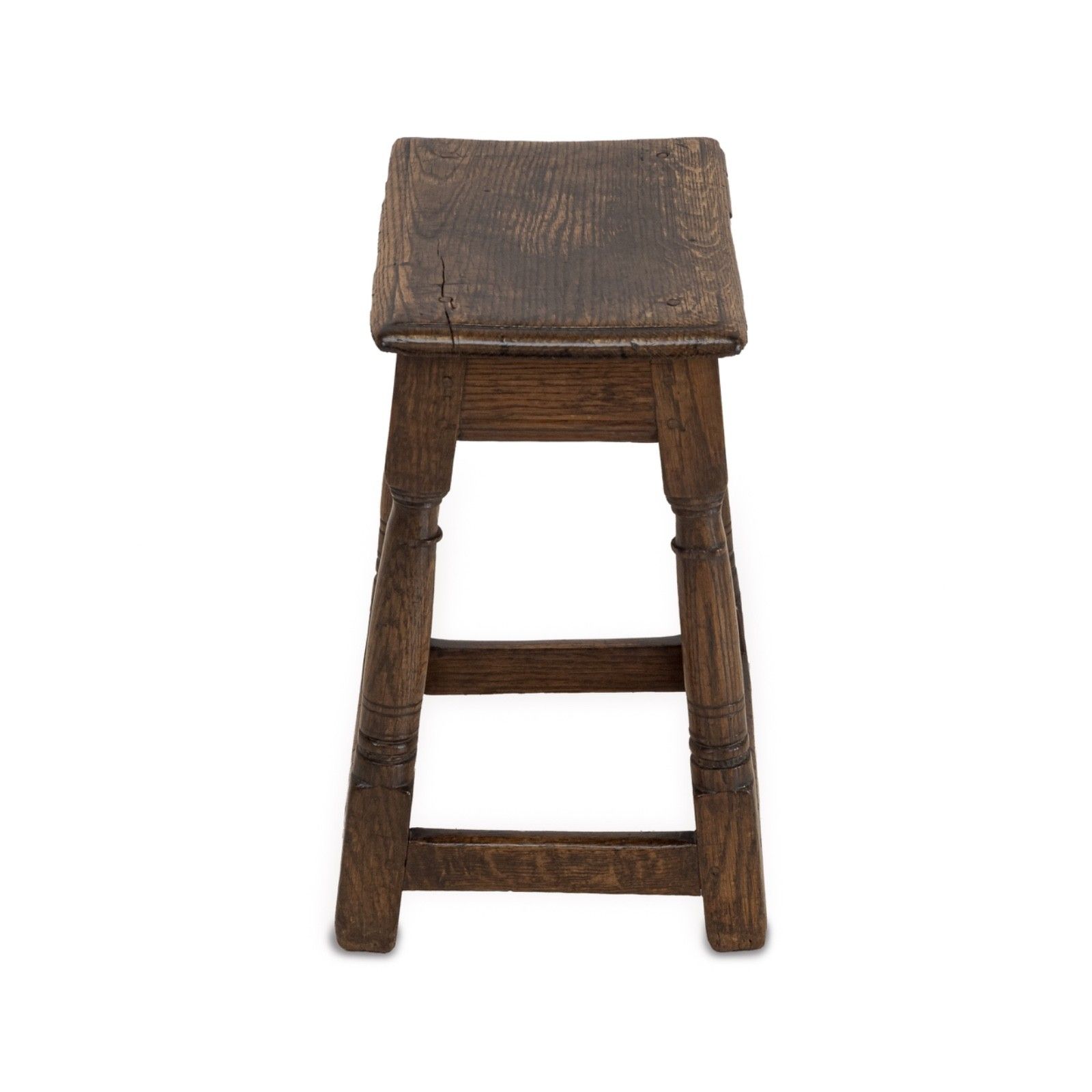 Late 17th / Early 18th Century English Oak Joint Stool, C.1680–1720 photo vintage