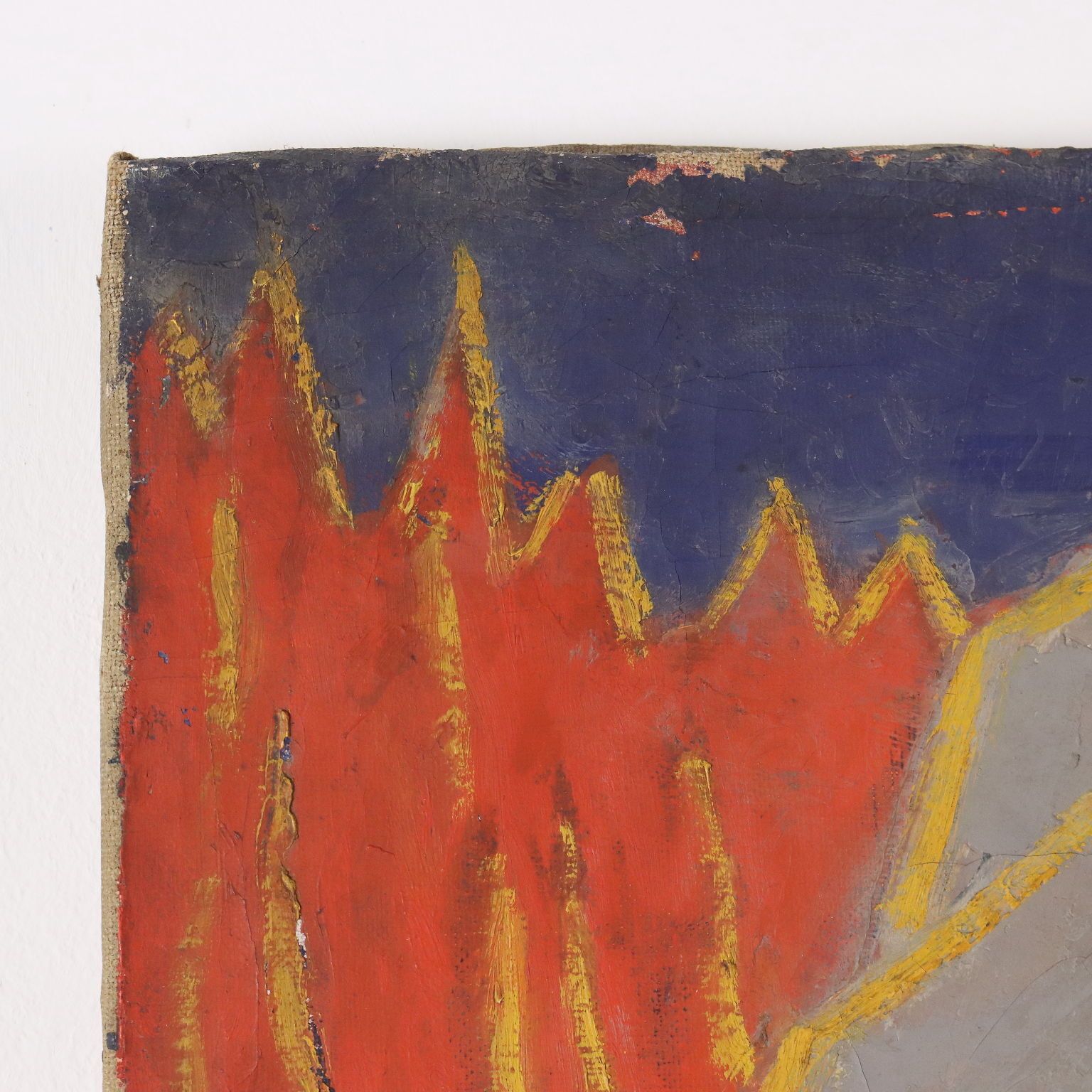 photo furniture Modern schilderij gesigneerd Orazi, olieverf op doek, ca. 1950.