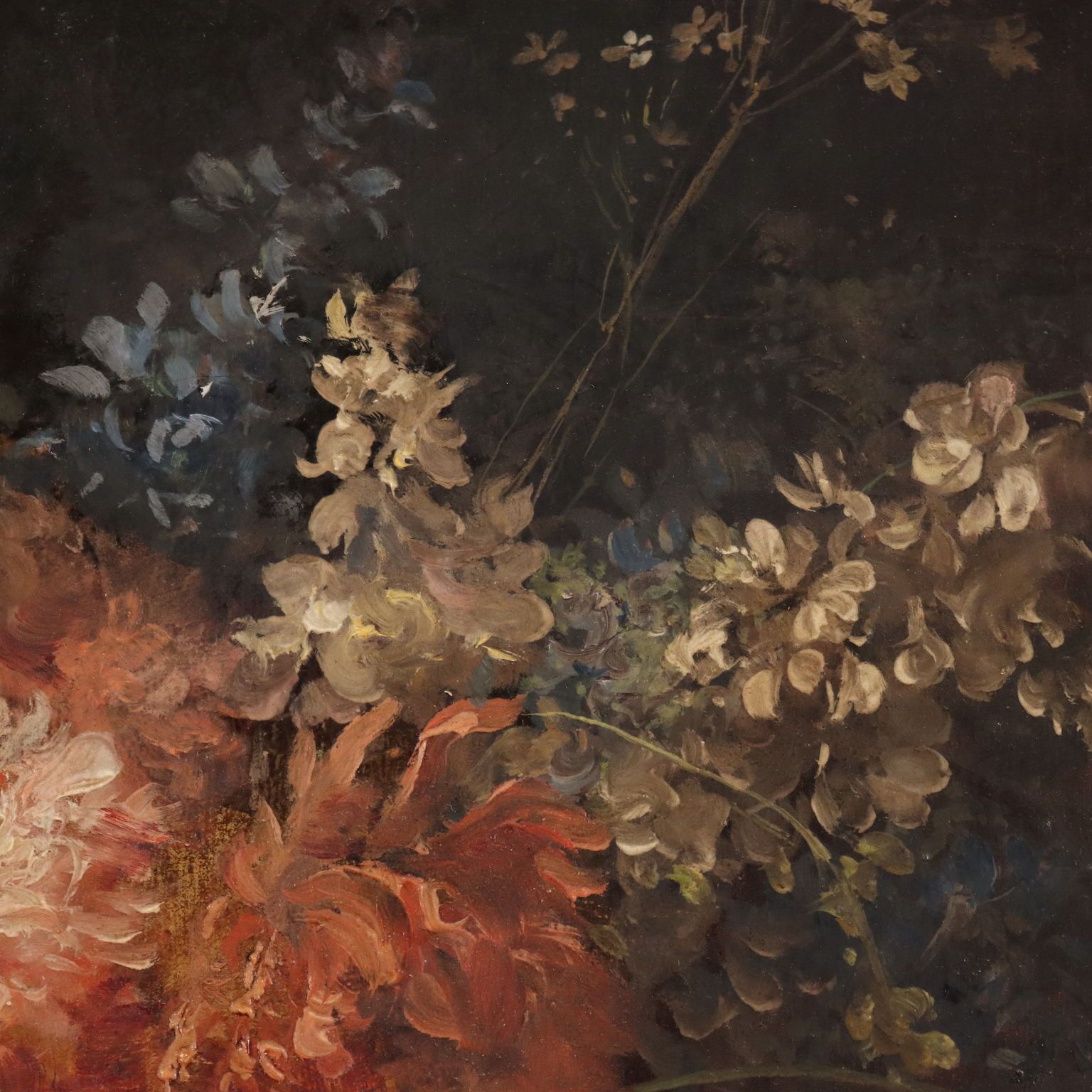 Modern Painting Flower Composition Oil On Canvas XX Century photo 450.0