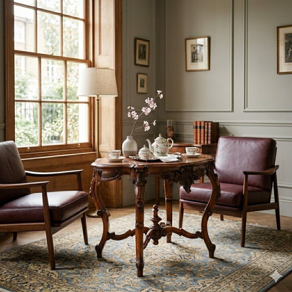 Klein antiek tafeltje Louis-Philippe walnoot Italië 19e eeuw photo furniture