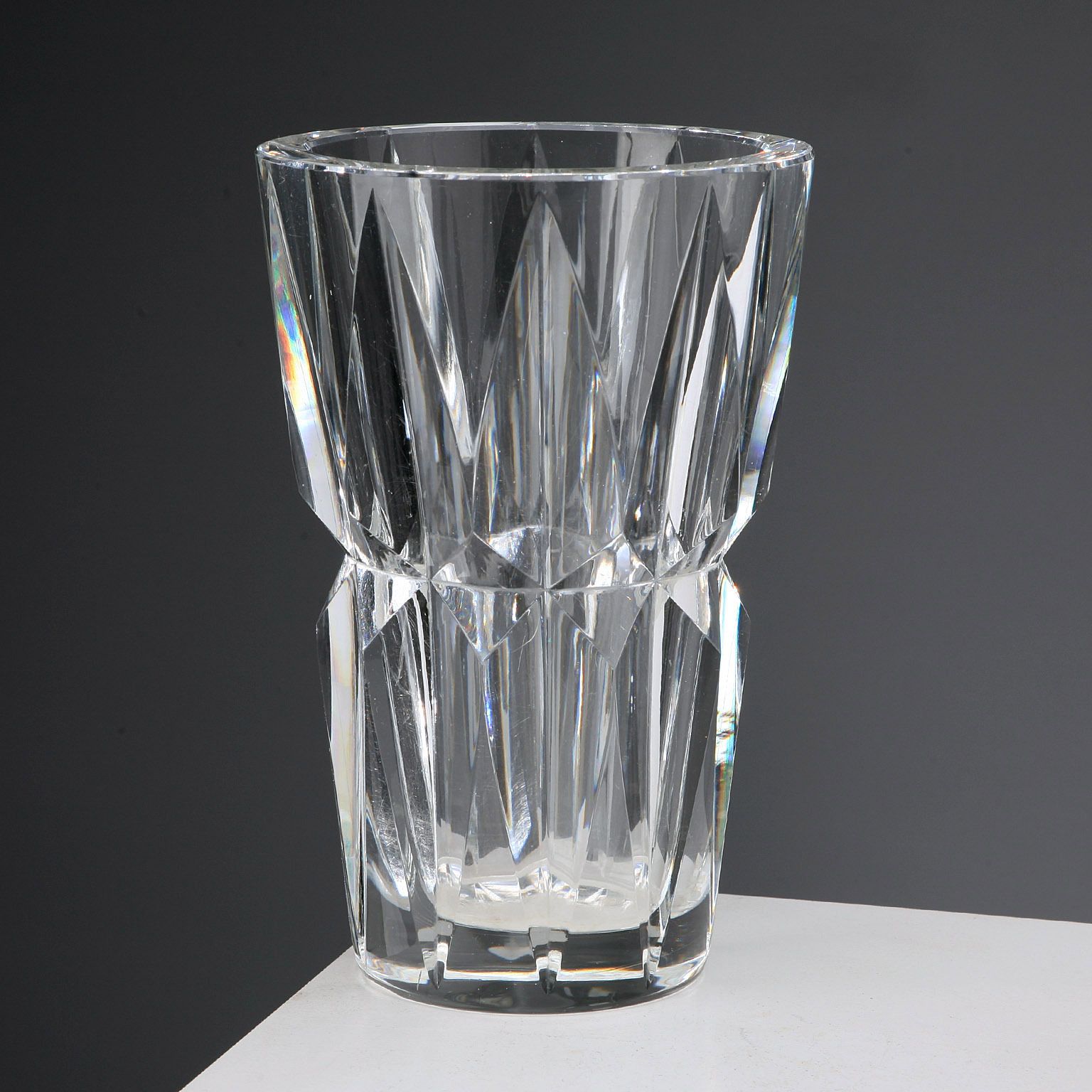 Vintage Crystal Vase Manufacture Saint Louis France XX Century photo vinterior