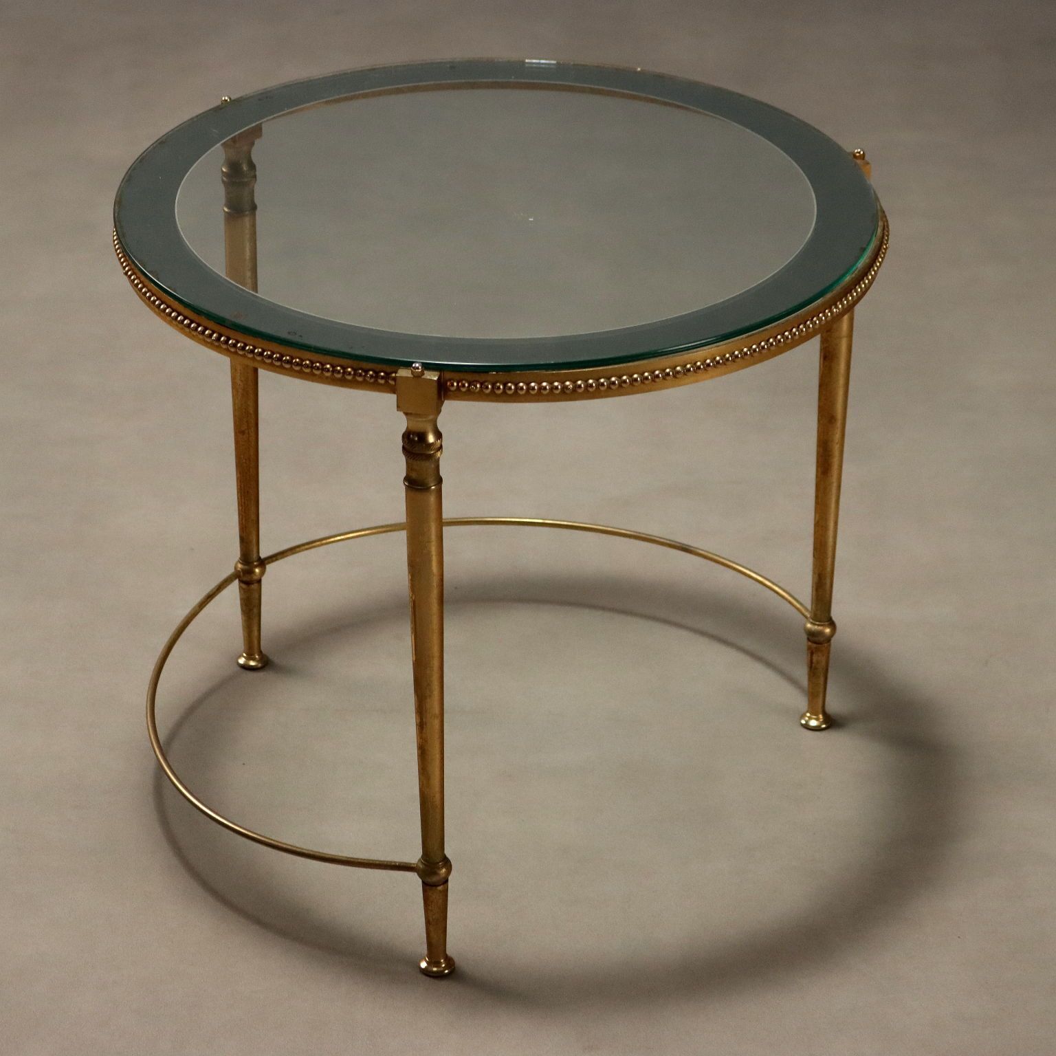Small Antique Tables Metal Glass Italy XX Century photo 540.0