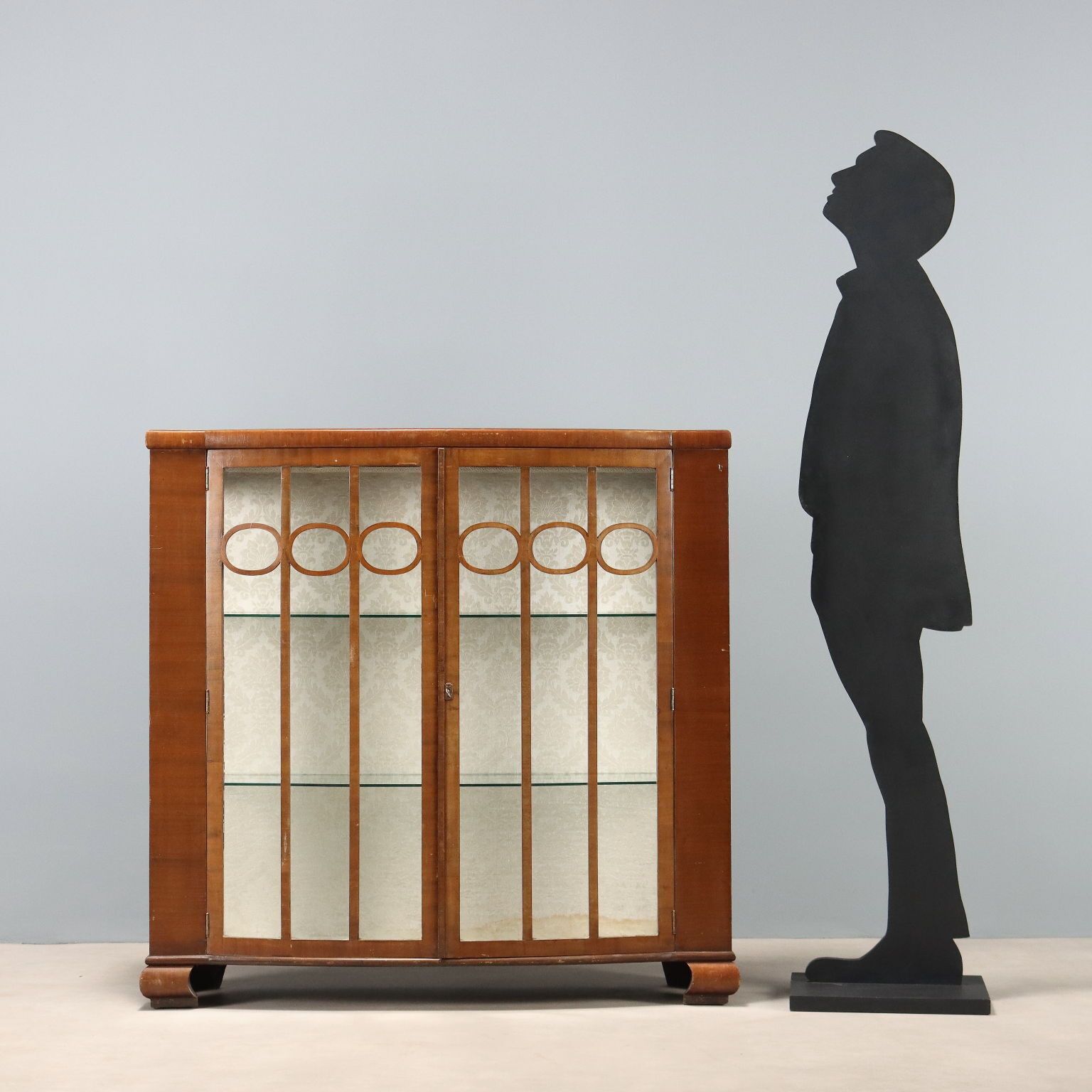 Showcase Art Déco Mahogany Veneer Italy XX Century photo for sale