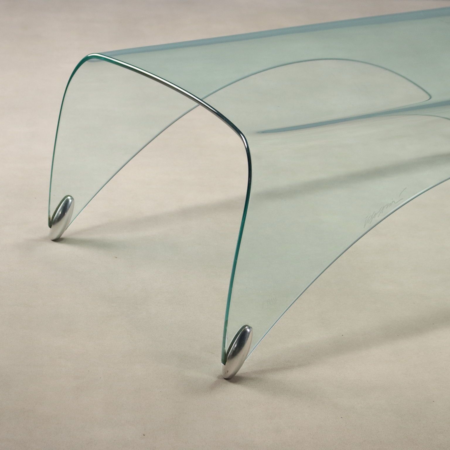 Vintage Coffee Table Glass Design Massimo Iosa Ghini Italy 1980s photo Furniture