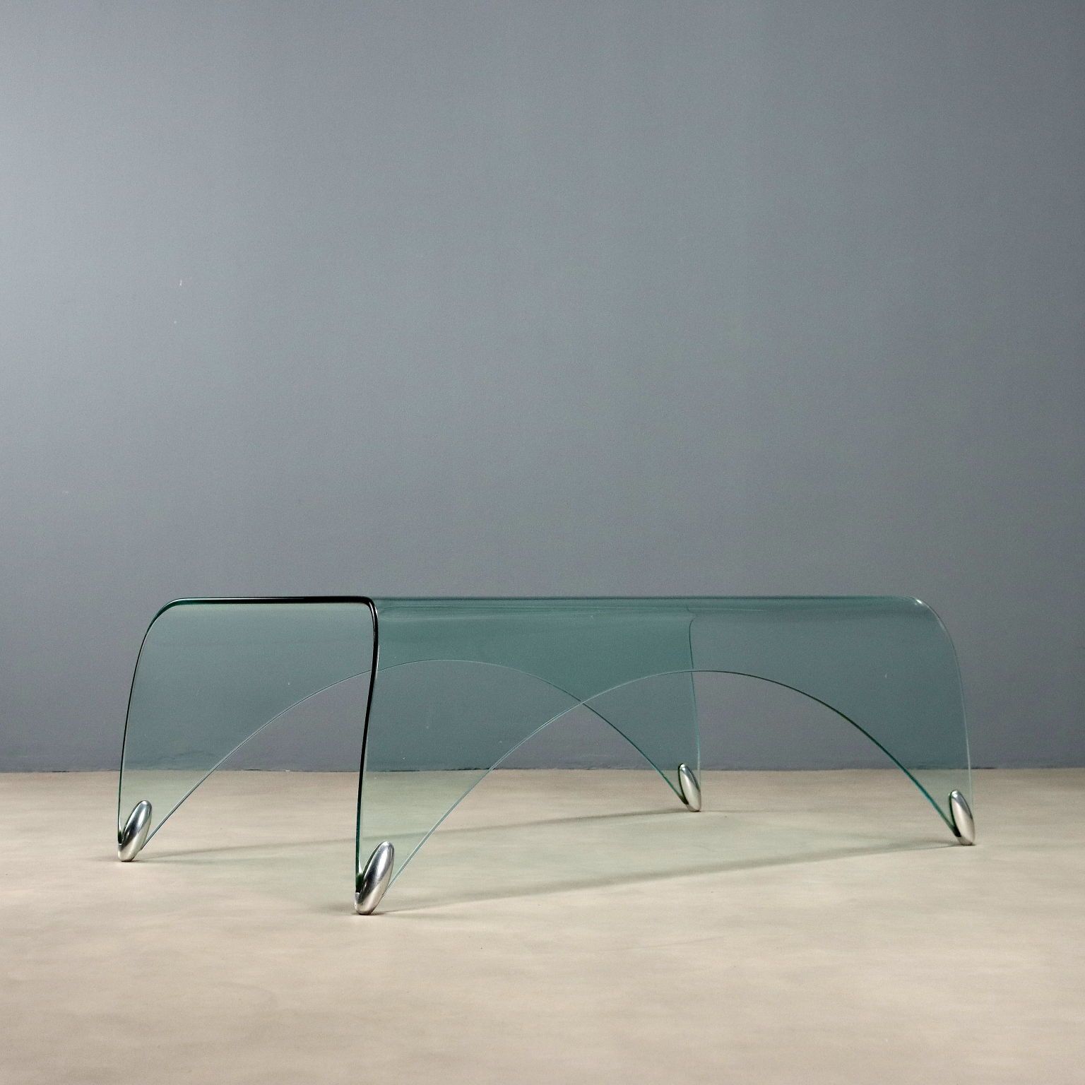 photo furniture Vintage Coffee Table Glass Design Massimo Iosa Ghini Italy 1980s