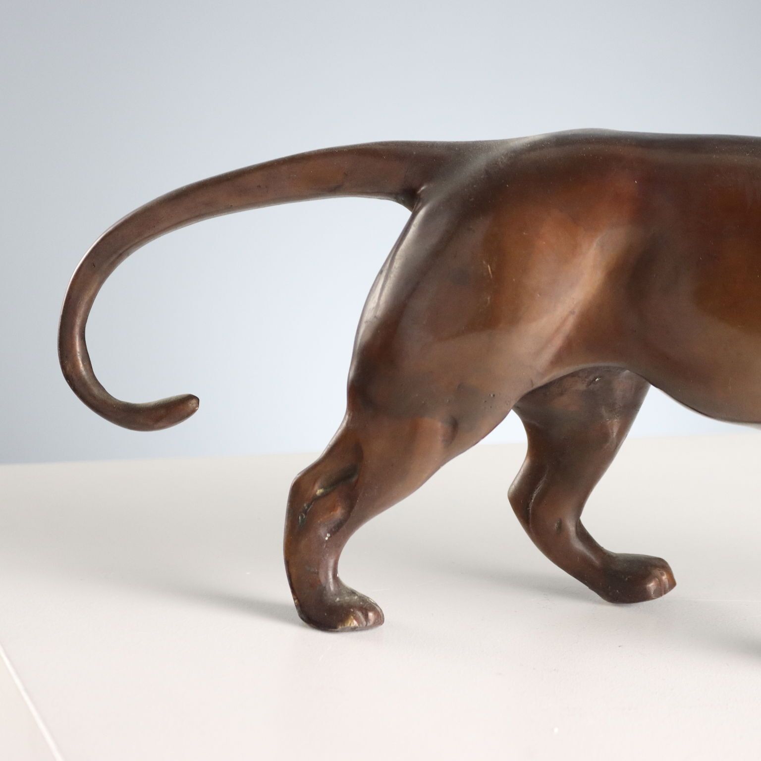 Antiek sculptuur bronzen panter Italië XX eeuw photo 290.0