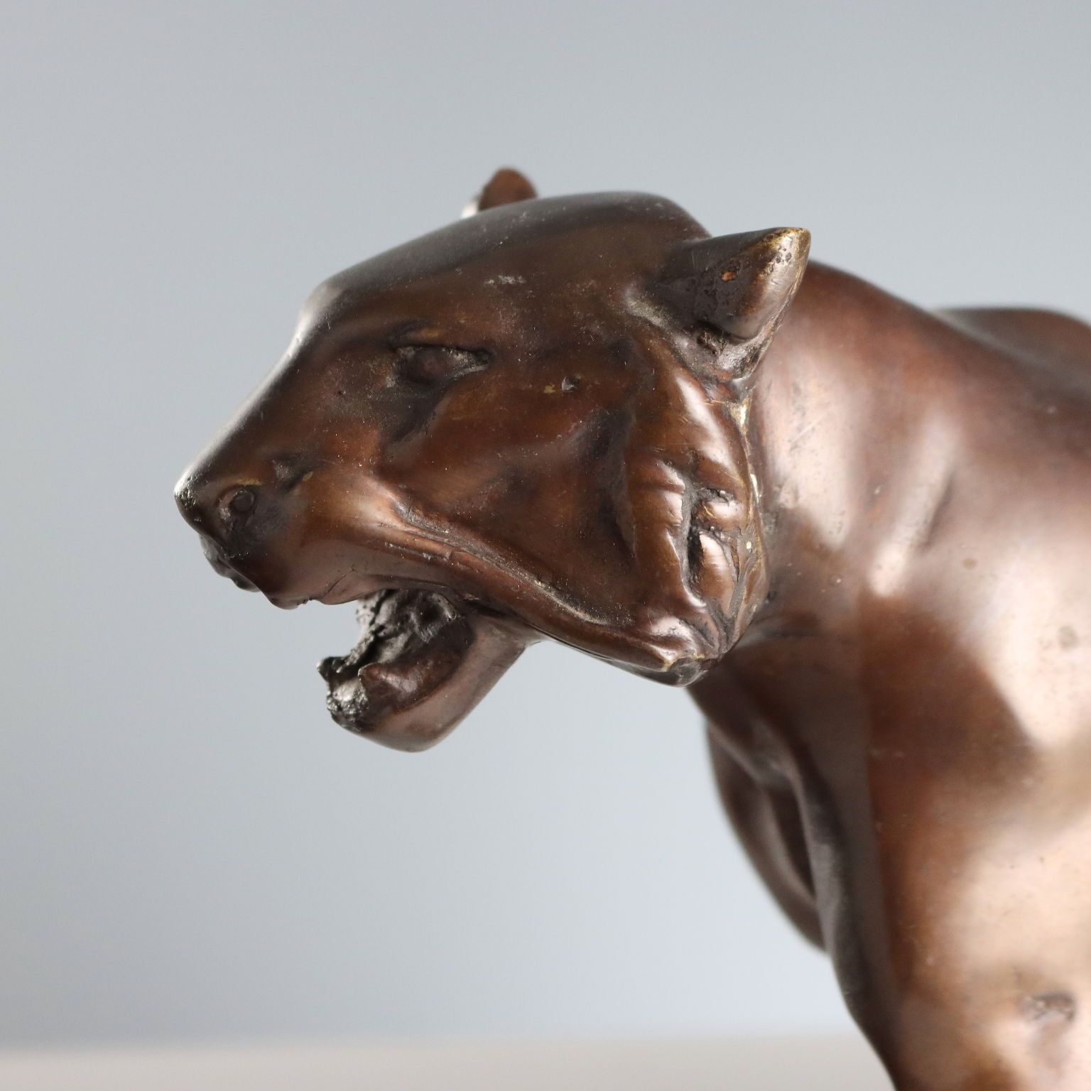 Antiek sculptuur bronzen panter Italië XX eeuw photo buy