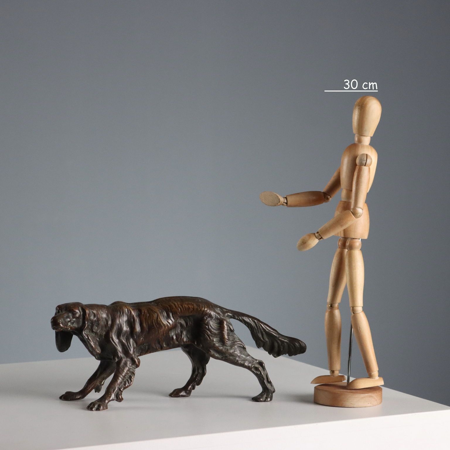 Antique Sculpture Hunting Dog Bronze Italy XIX XX Century photo furniture