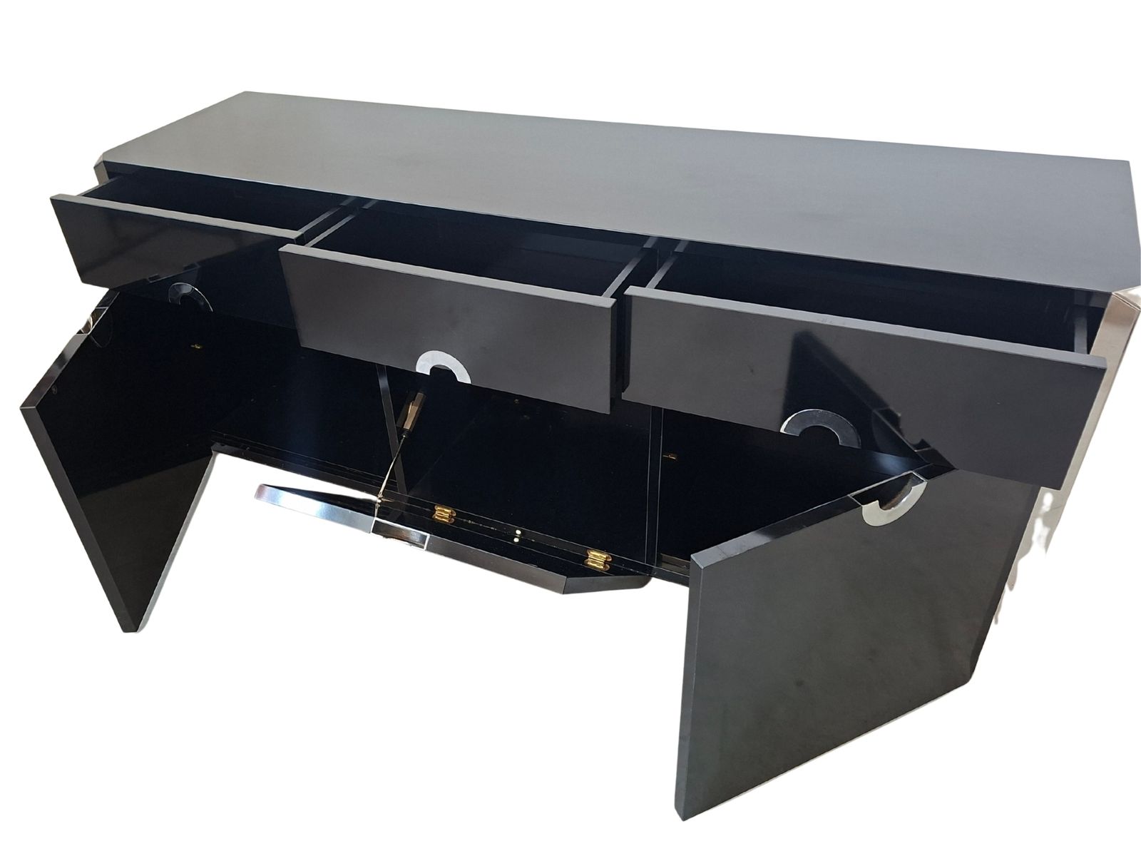 Iconica Credenza 3 Ante "Alveo" Di Willy Rizzo Per Mario Sabot – Design Anni '70 photo vinterior