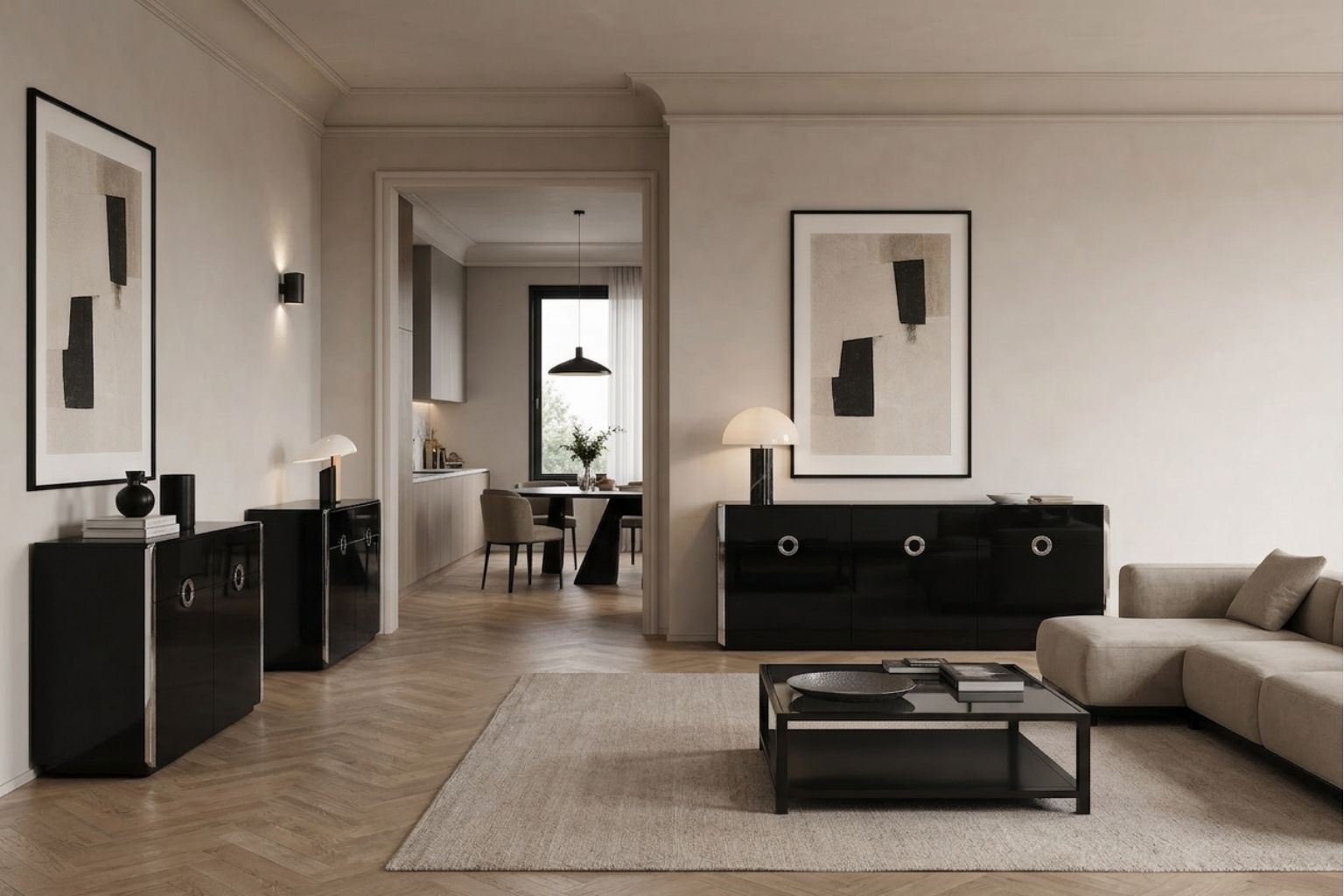 Lotto Di 3 Credenze "Alveo" Di Willy Rizzo Per Mario Sabot – Design Anni '70 photo for sale
