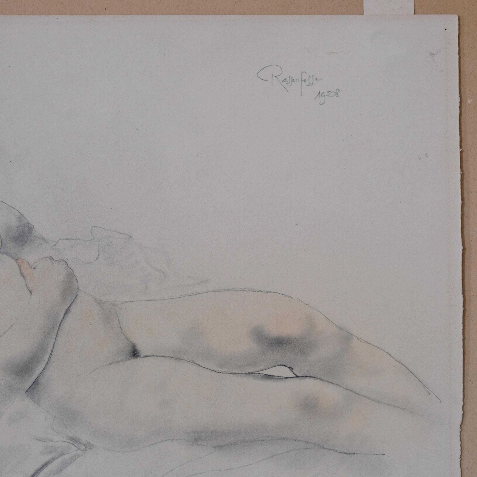Art Armand Rassenfosse Female Nude Drawing | Belgium | 1928 photo