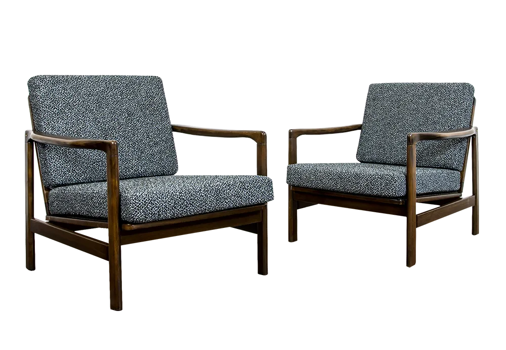 Mid-Century Modern fauteuils van Zenon Bączyk, ca. jaren 1960, set van 2