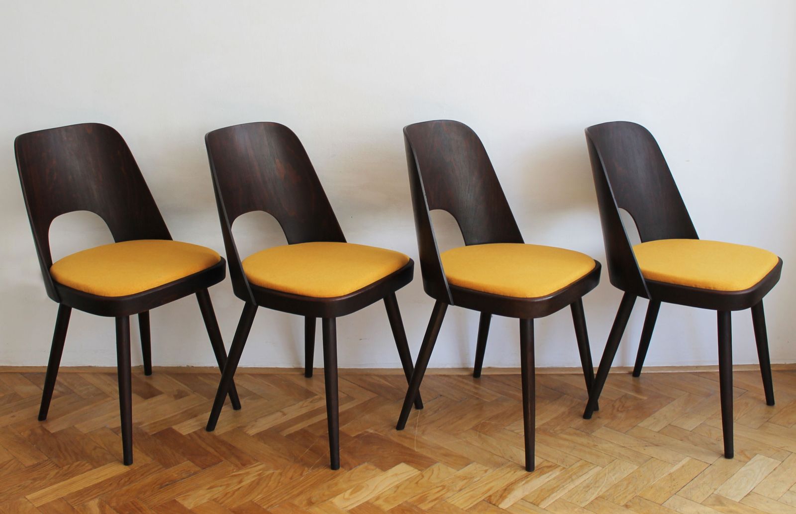 1950's Set Of Four Mid Century Dining Chairs By Oswald Haerdtl photo furniture