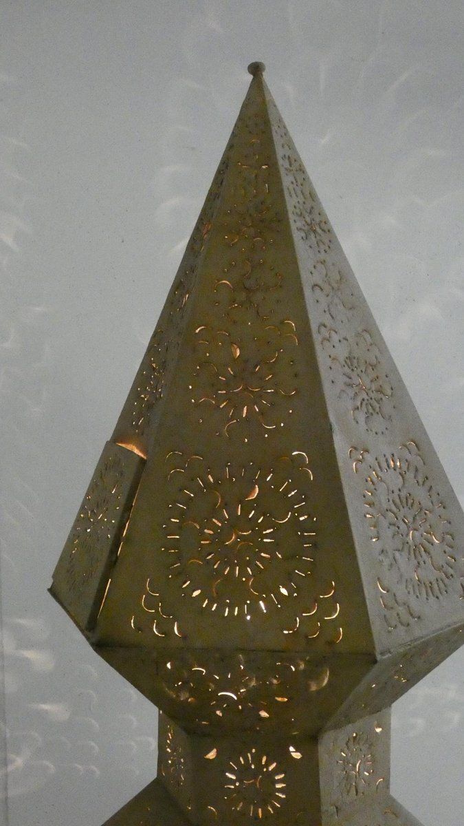 photo furniture Large Moroccan Perforated Metal Tower Lamps, 1980s, Set Of 2
