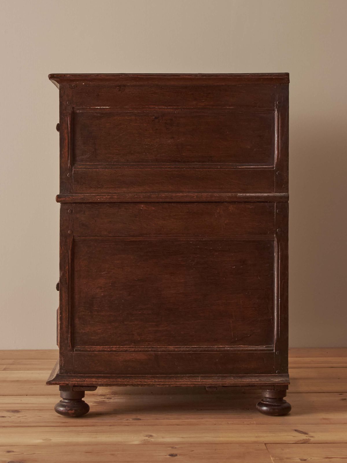 A George I Oak Chest Of Drawers On Bun Feet photo vintage