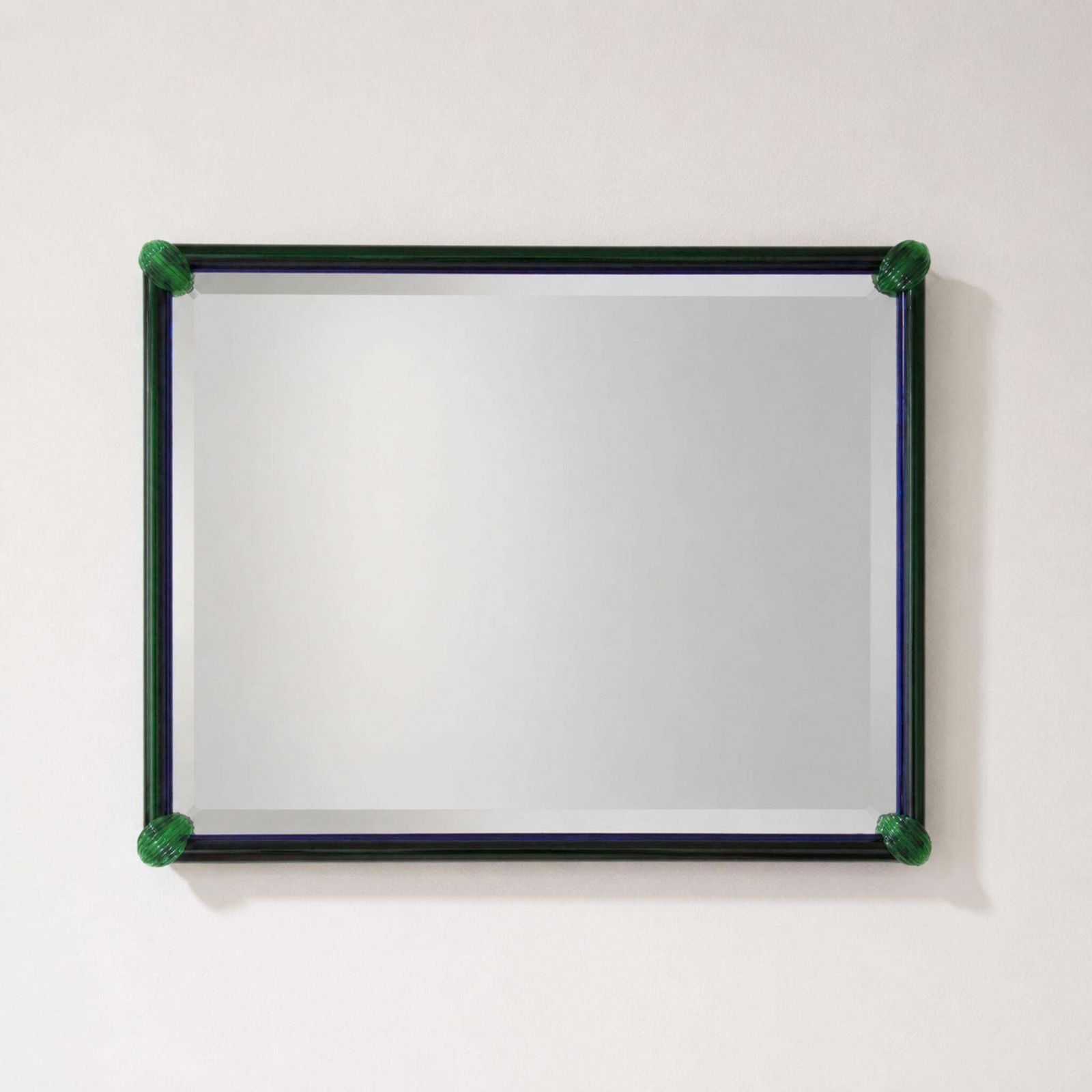 1970s Italian Venetian Mirror Murano Glass In Blue And Green By La Murrina photo 434.0