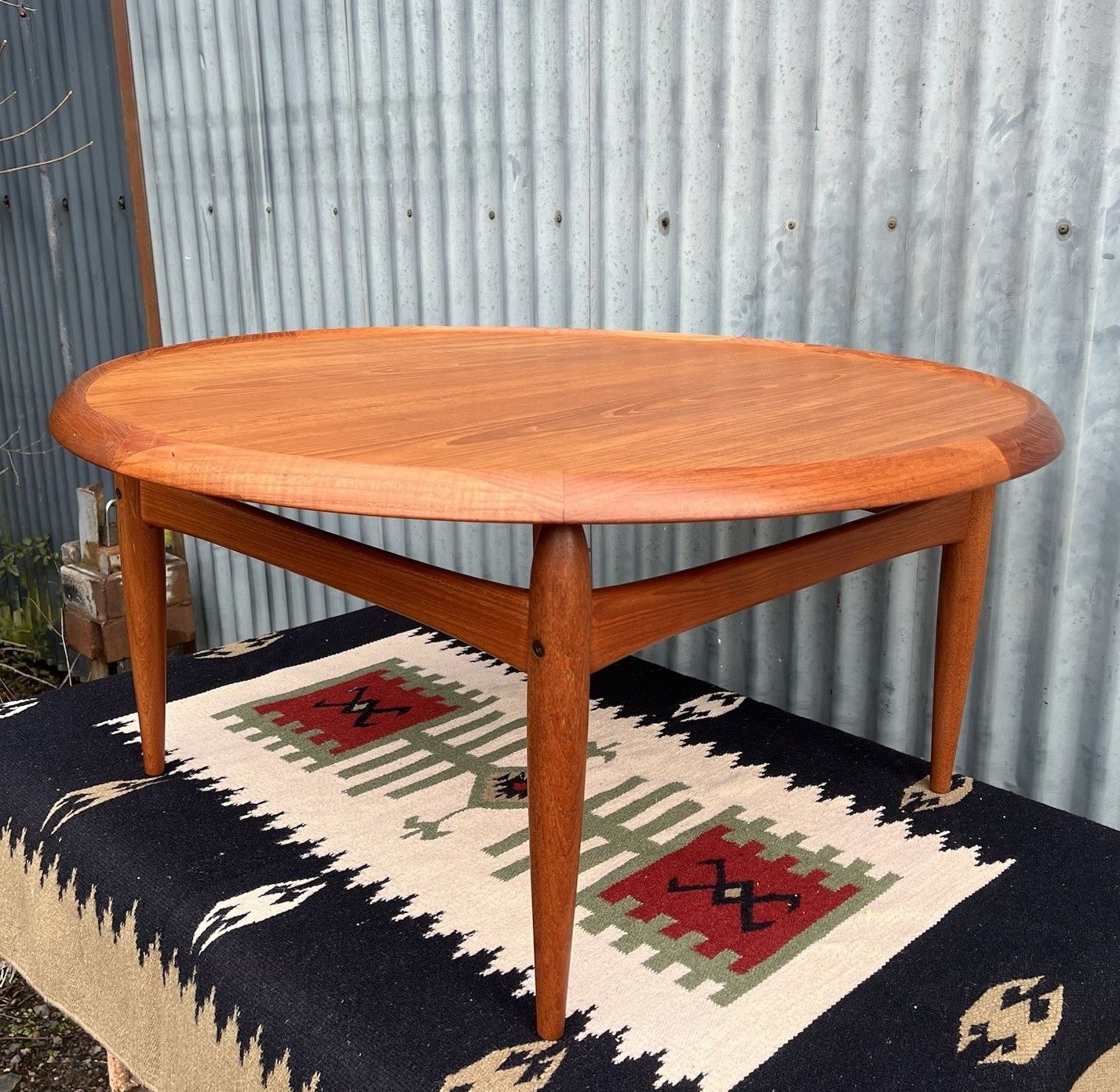 795.0 Vintage Kurt Ostervig Jason Mobler Flip Top Coffee Table Teak Mid Century Danish photo