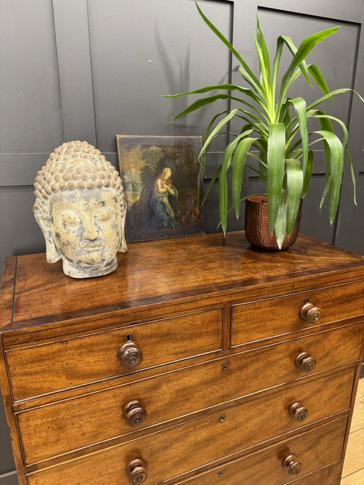 Georgian Mahogany Chest Of Drawers Antique Bedroom Clothes Storage photo furniture