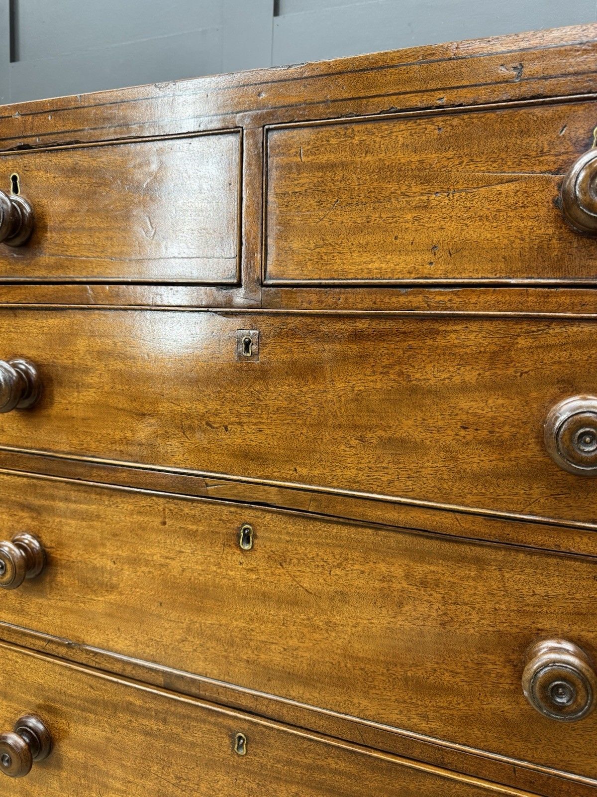 Georgian Mahogany Chest Of Drawers Antique Bedroom Clothes Storage photo 695.0