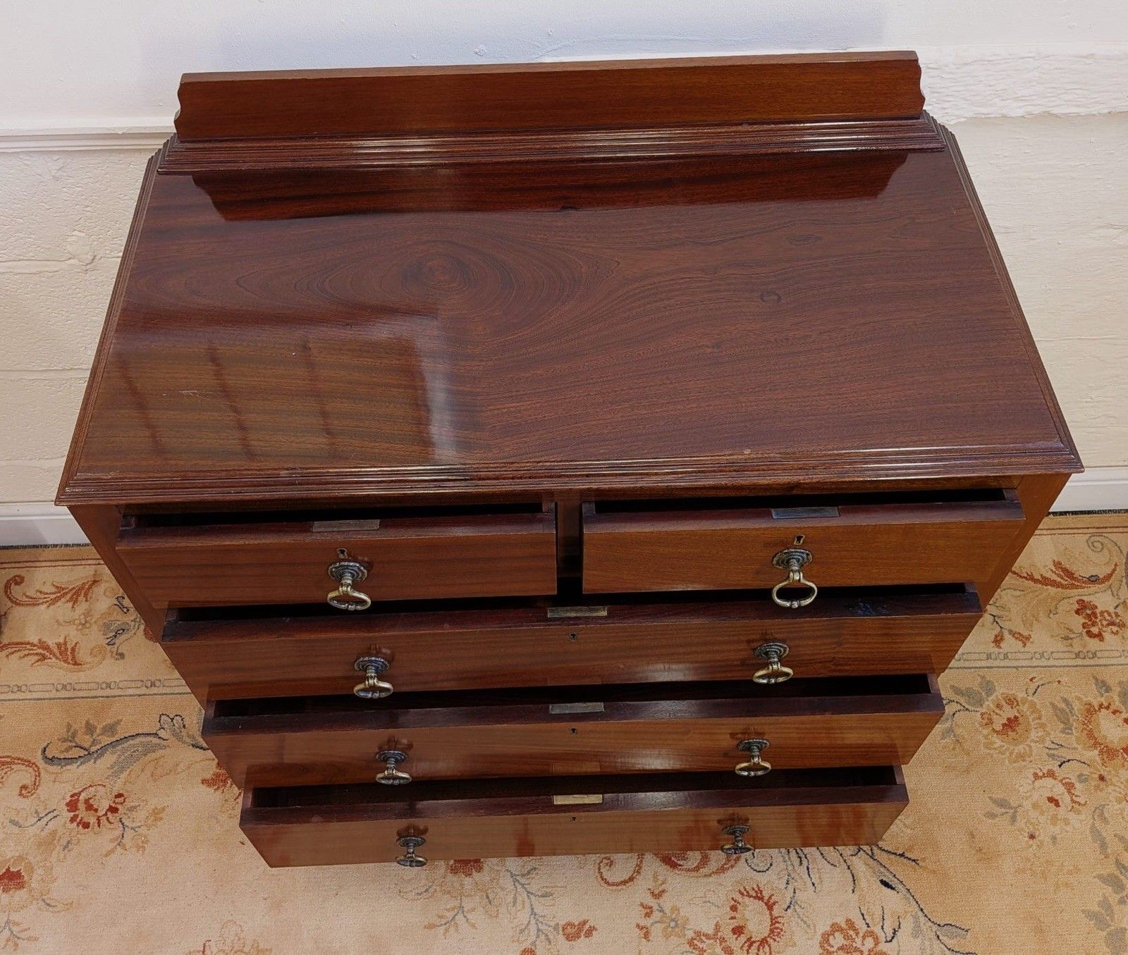 Edwardian Mahogany Chest Of 2 Over 3 Drawers photo 255.0