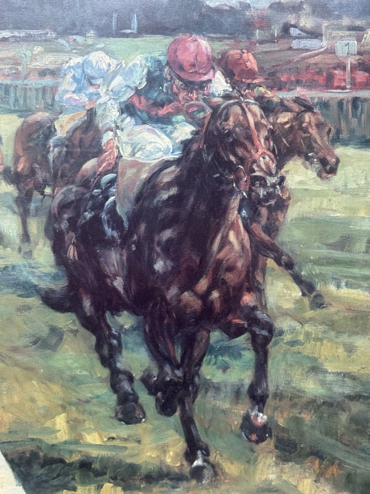 photo buy Clare Eva Burton Chelsea Green Ltd Ed Equestrian Print Titled  'Dancing Brave'