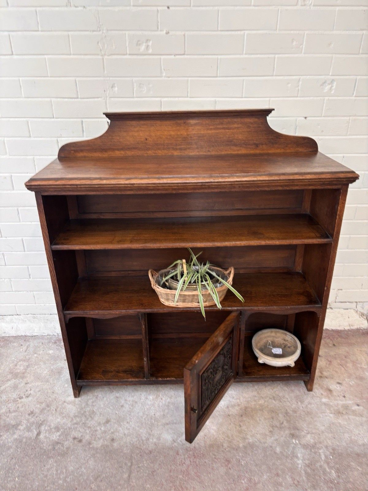 A Very Nice Late 19th Century, Early 20th Century Open Oak Bookcase. photo buy