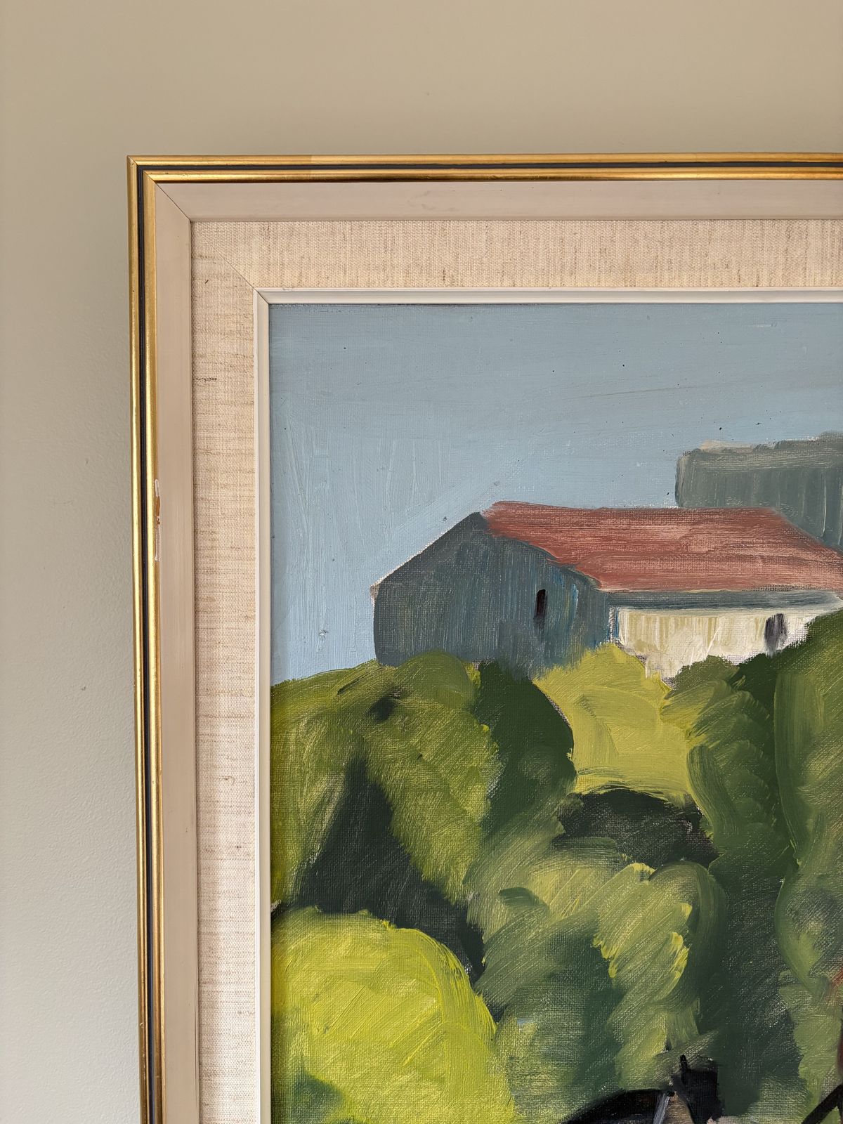 photo furniture Large Bengt Agren 20th Century Framed Oil On Canvas Figural Scene.