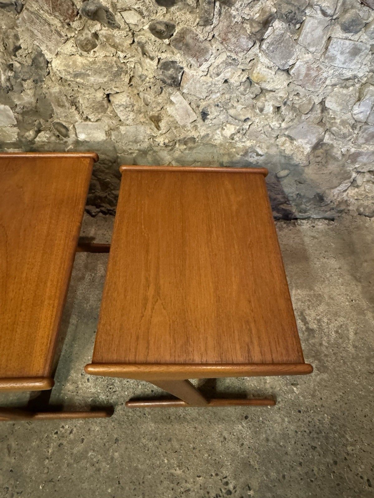 photo for sale 🚛 Vintage Mid Century Danish Mogens Kold Teak Nest Of Tables Mcm