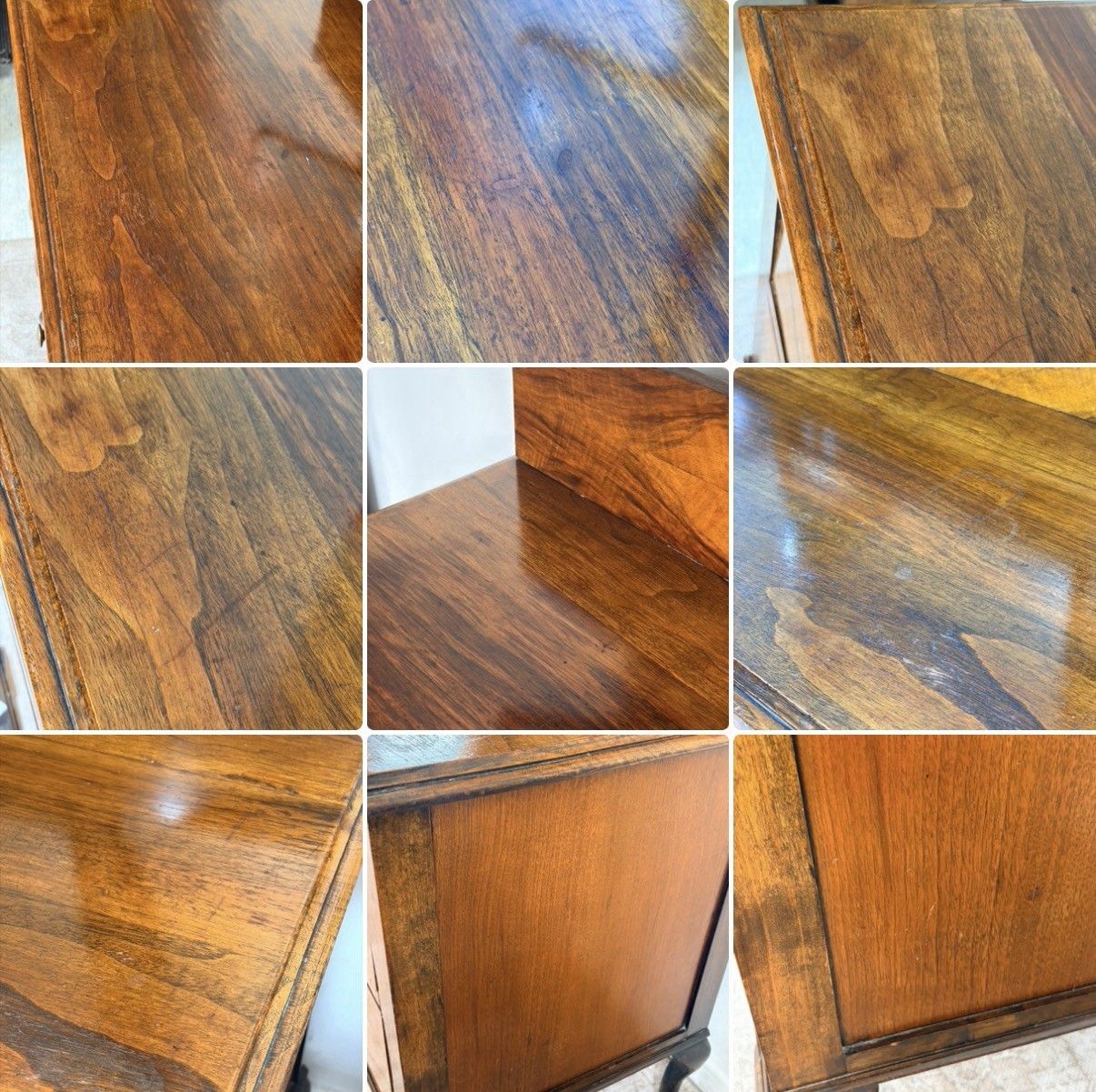 Vintage Art Deco 1920s Burr Walnut Dressing Table Chest Vanity Mid Century photo vinterior