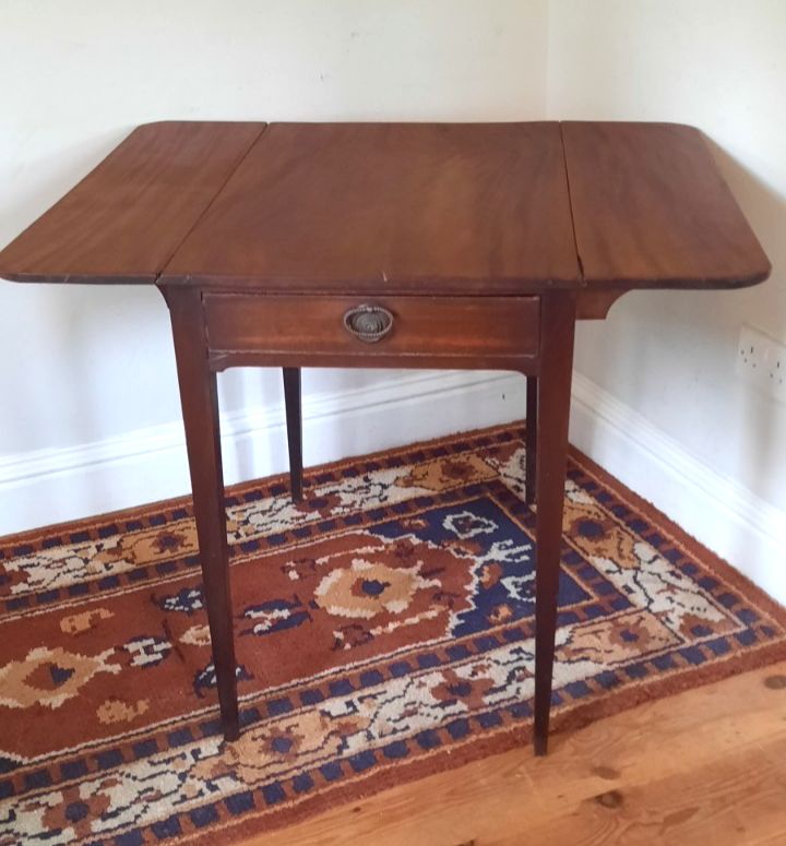 Furniture Antique Mahogany Pembroke Table, Late 18th  Early 19th Century photo