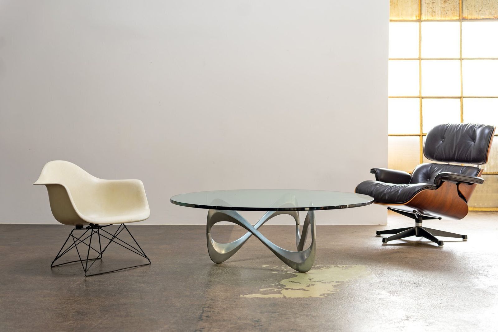 Vintage Snake Coffee Table Made Of Aluminum And Glass By Knut Hesterberg For Ronald Schmitt, 1960s photo furniture