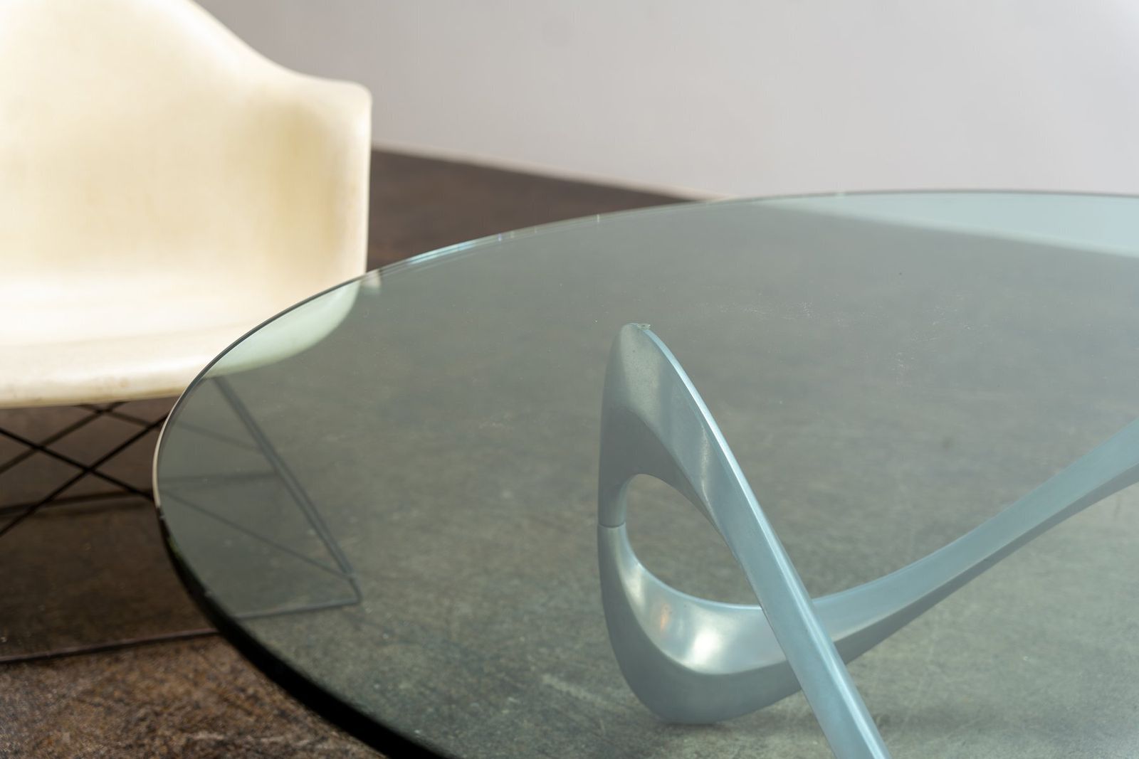 photo furniture Vintage Snake Coffee Table Made Of Aluminum And Glass By Knut Hesterberg For Ronald Schmitt, 1960s
