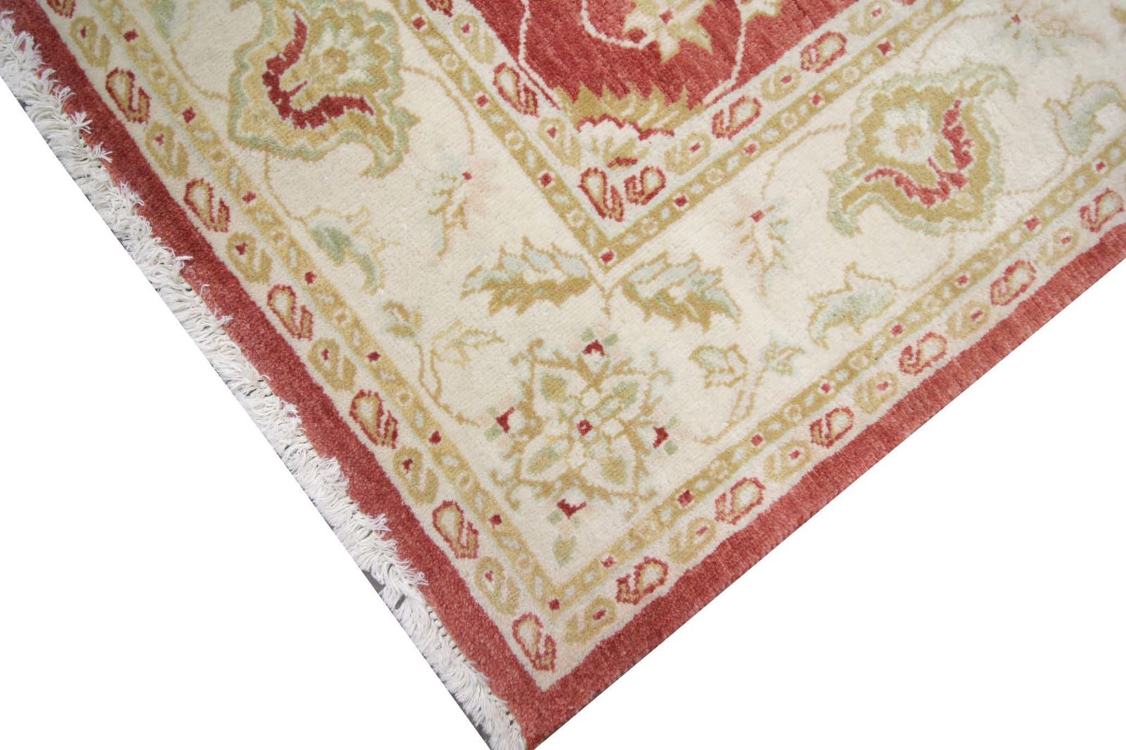 Oriental Rugs, Red Living Room Rugs, Handmade Carpet Floral Ziegler Rugs photo for sale